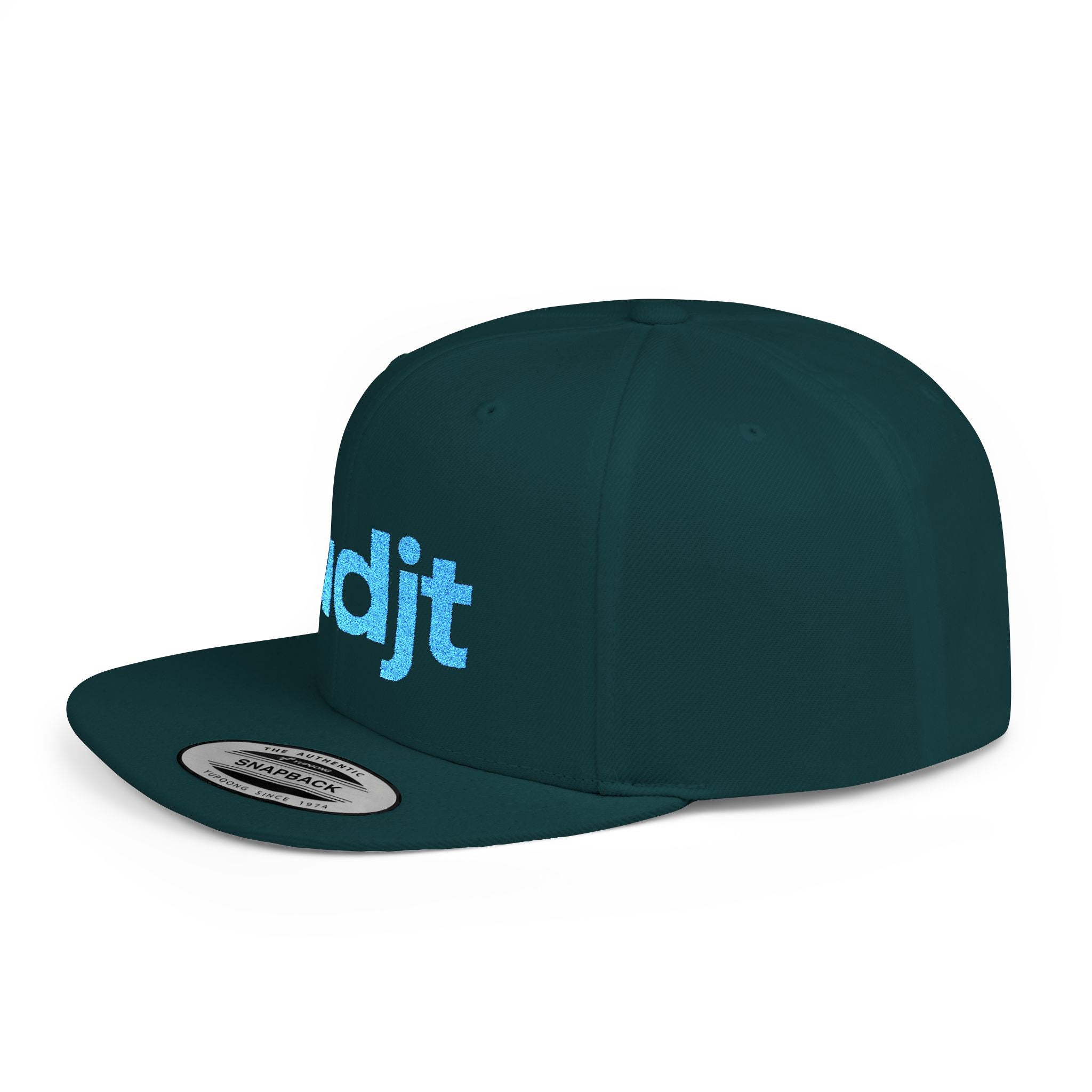 Stylish Flat Bill Snapback Turquoise fudjt Streetwear Logo Cap | 12 Colors