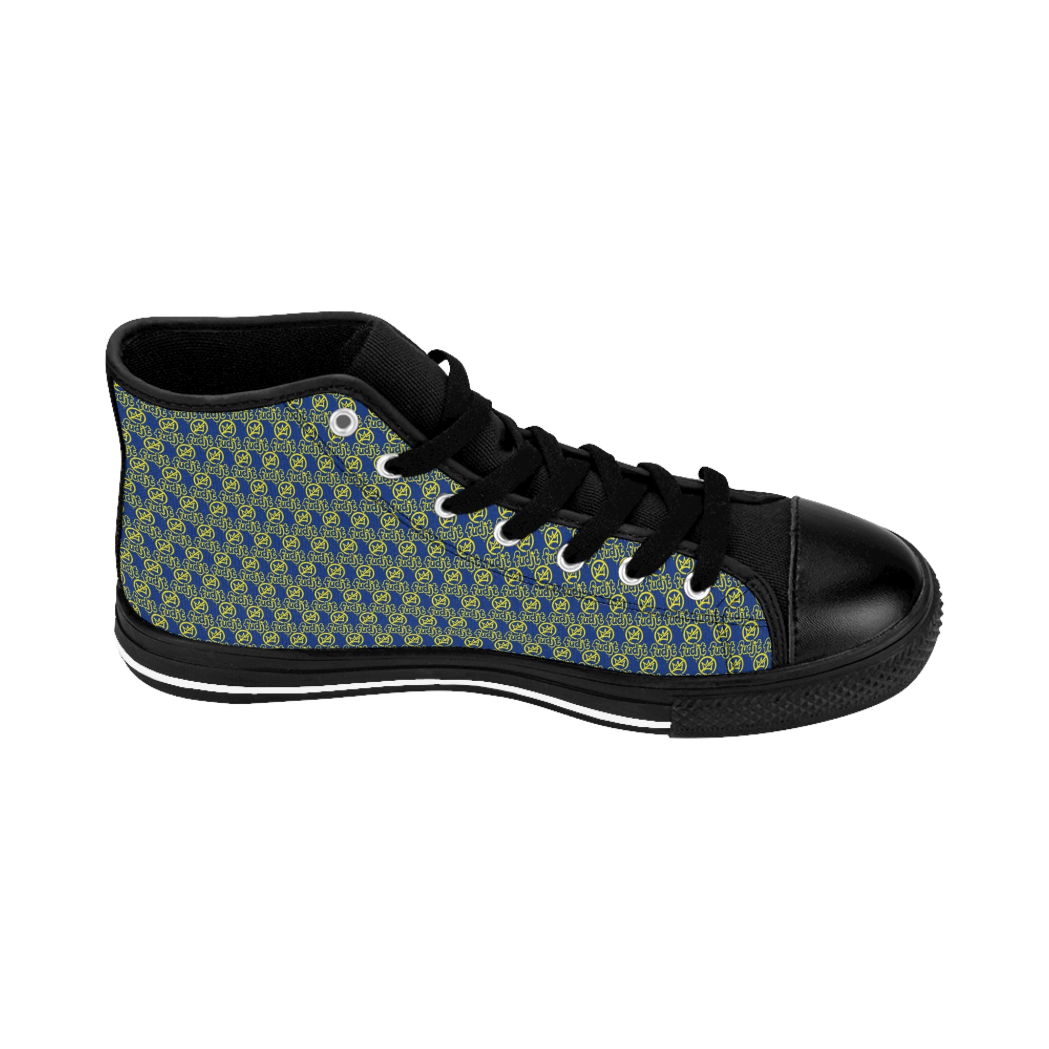 Dark Blue Golden fudjt No Kings Street Style Sneakers | Men & Boys .5 High Top
