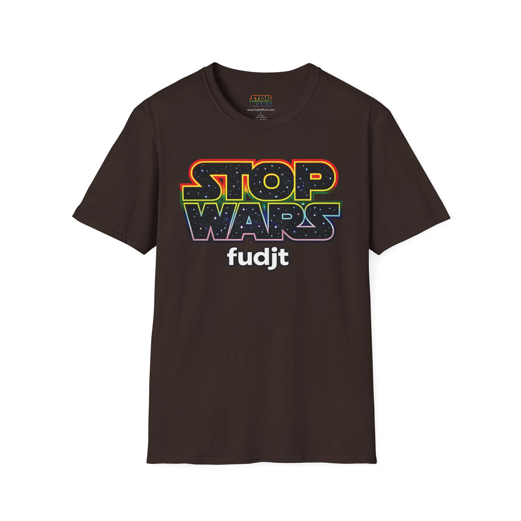 fudjt STOP WARS Everyday Tee - Retro Protest Graphic, White fudjt | 12 Colors