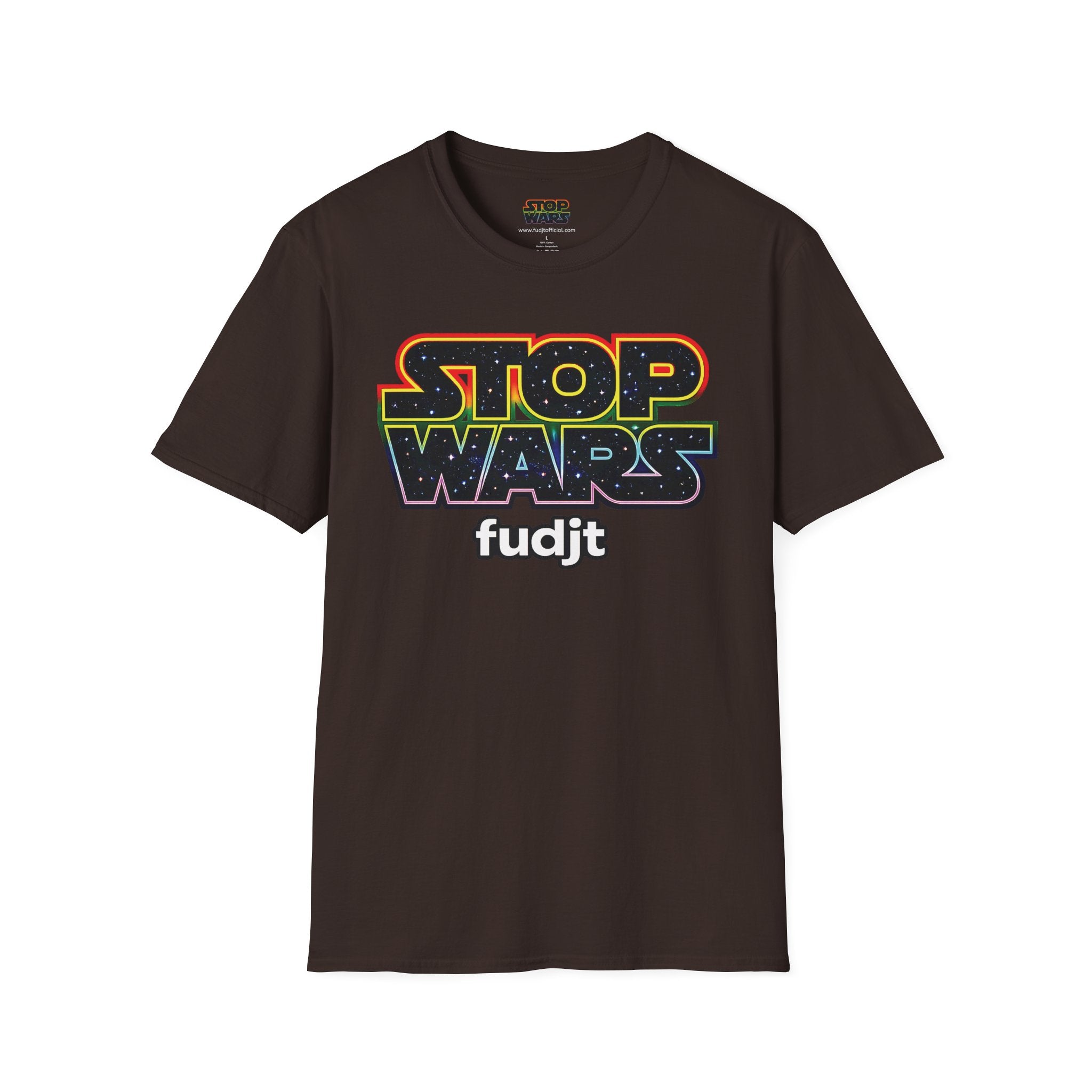 fudjt STOP WARS Everyday Tee - Retro Protest Graphic, White fudjt | 12 Colors