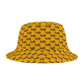 Trendy Black fudjt All Over Yellow Bucket Hat