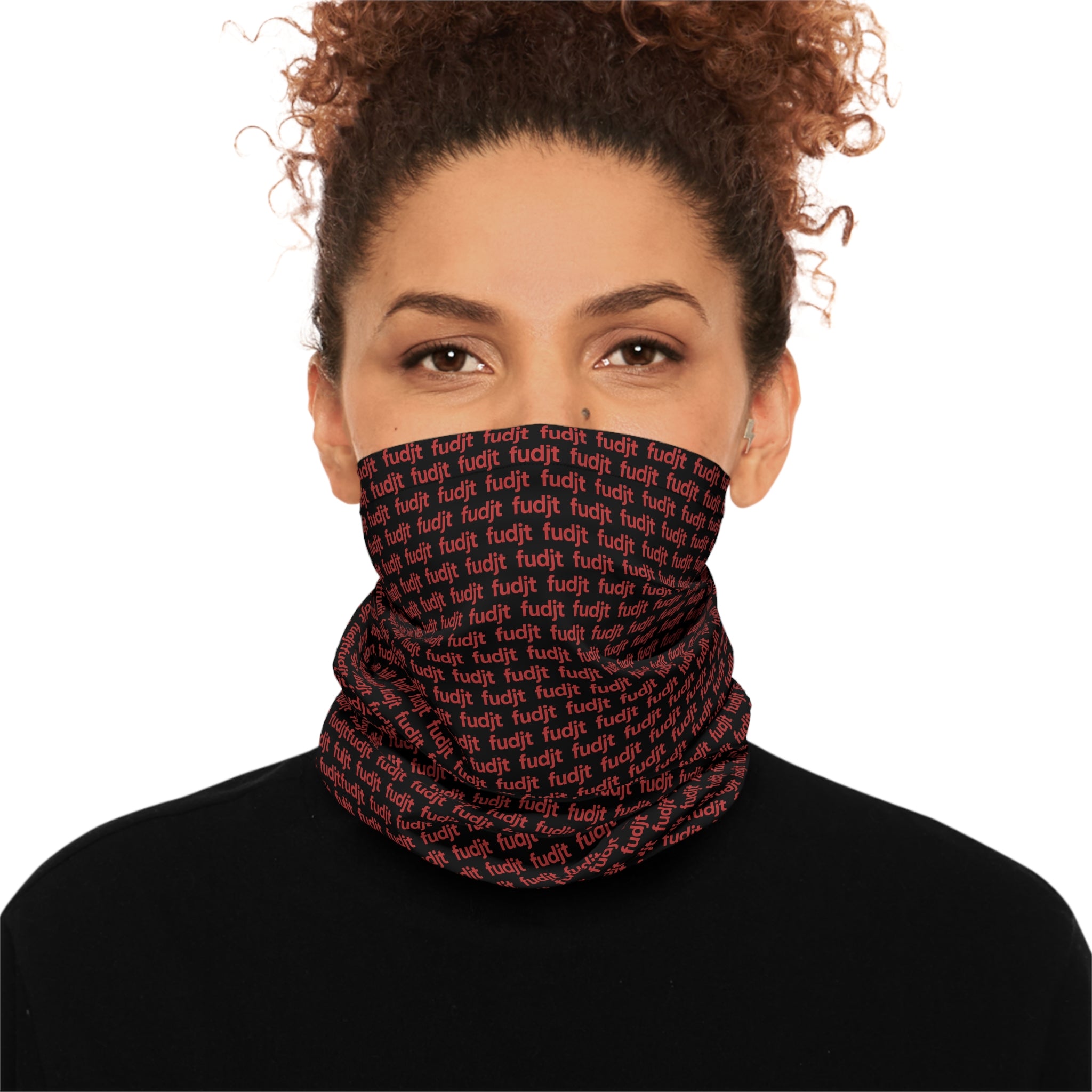Black & Red fudjt Lightweight Neck Gaiter - view 2
