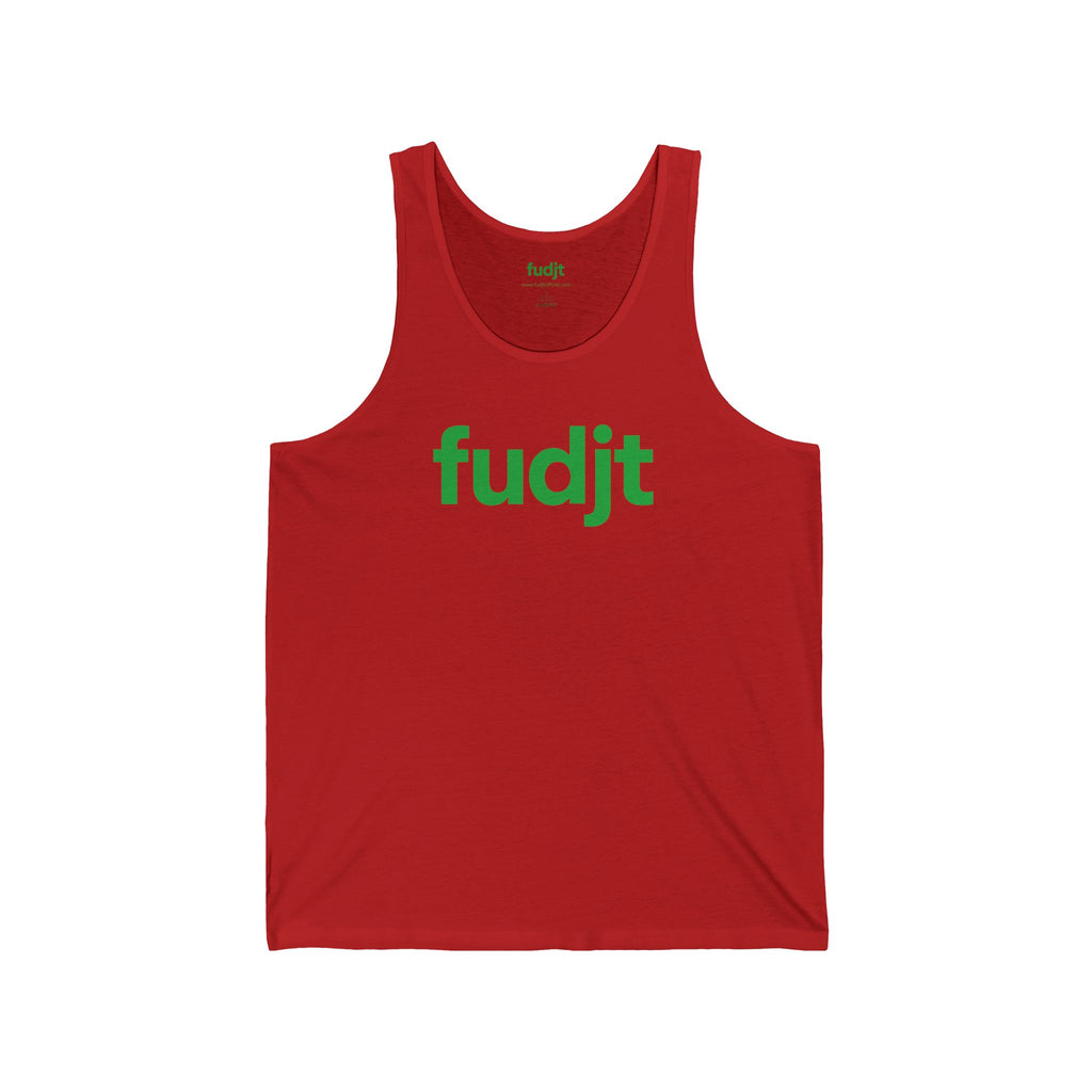 Green fudjt logo - Unisex Jersey Tank | 6 Colors