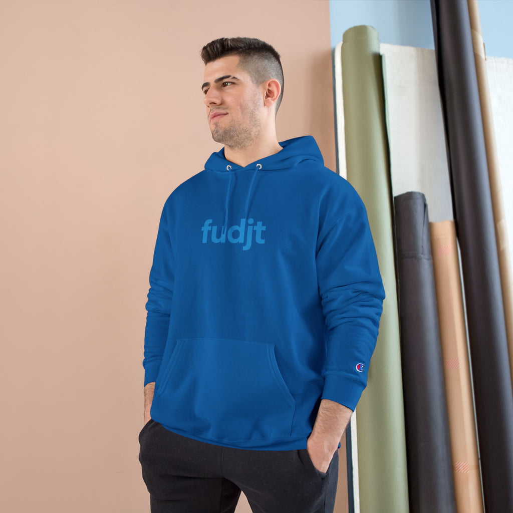 Monster Power Champion Hoodie - Retro Godzilla | fudjt vs. The Machine | Blue fudjt | 7 Colors