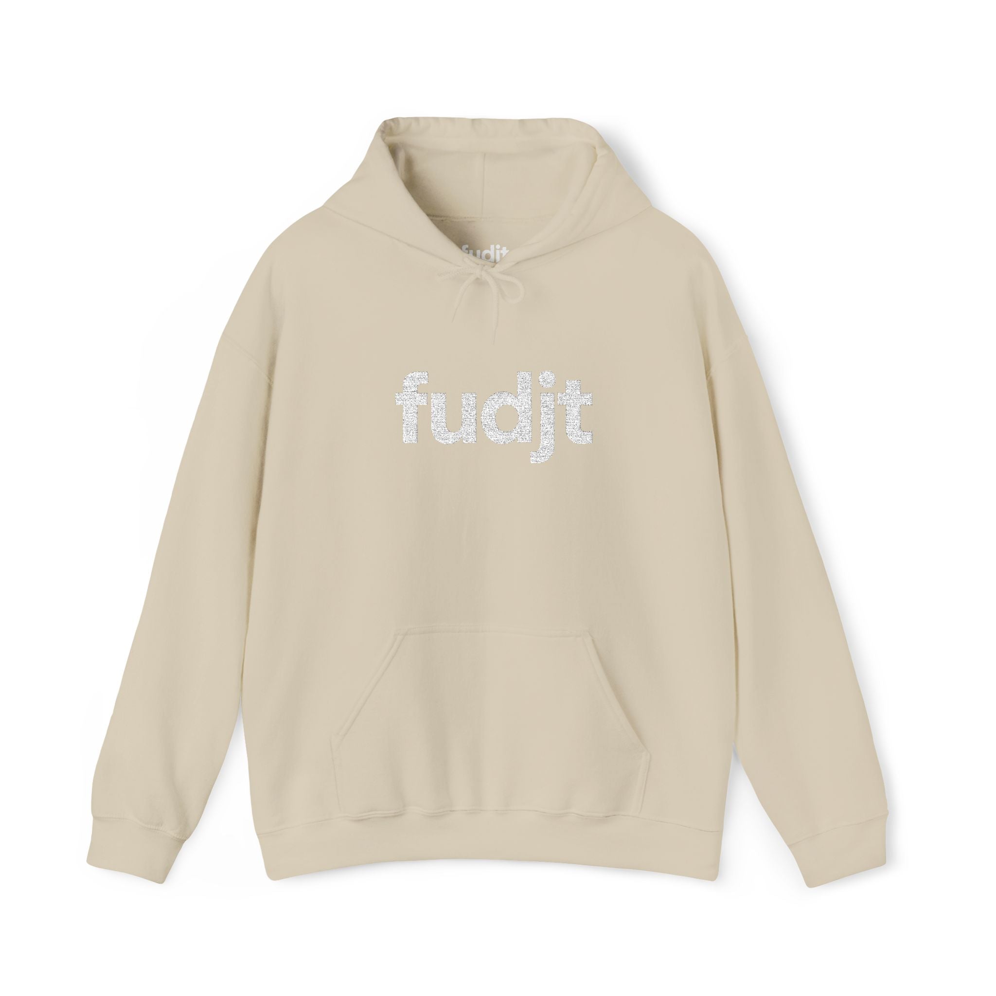 White fudjt Embroidered Heavy Blend Hooded Sweatshirt | 15 Colors | Stand For Something.
