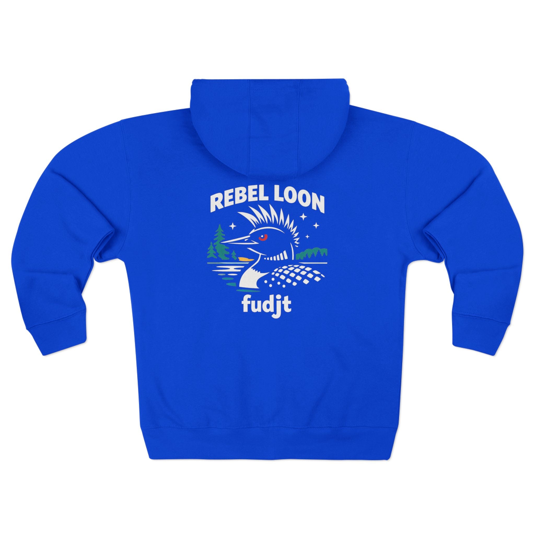 fudjt Rebel Loon Naturescape Zip Hoodie | Front & Back Graphic | 5 Colors