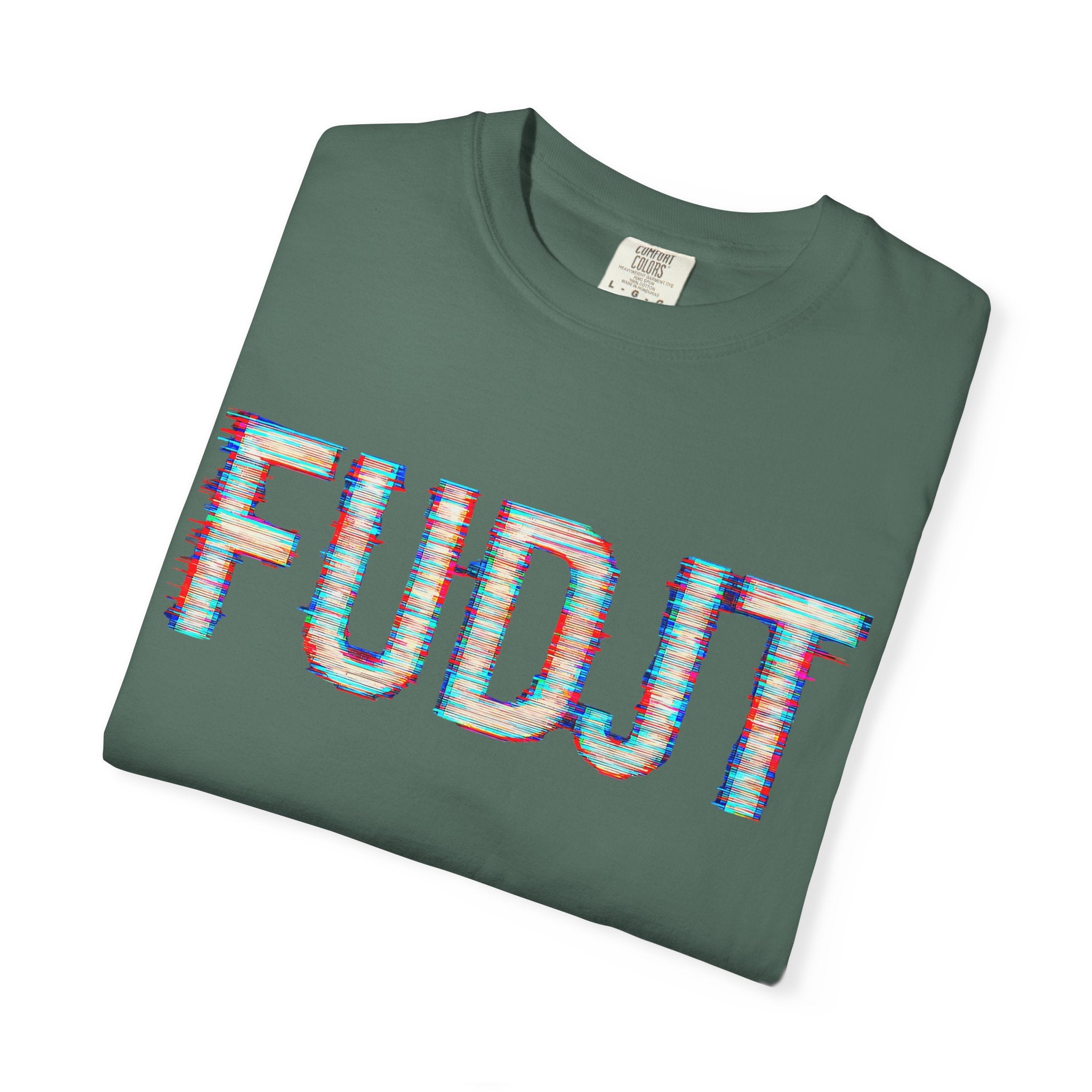 FUDJT Glitch Front & No Crown Back Premium Heavyweight Tee | 15 Colors