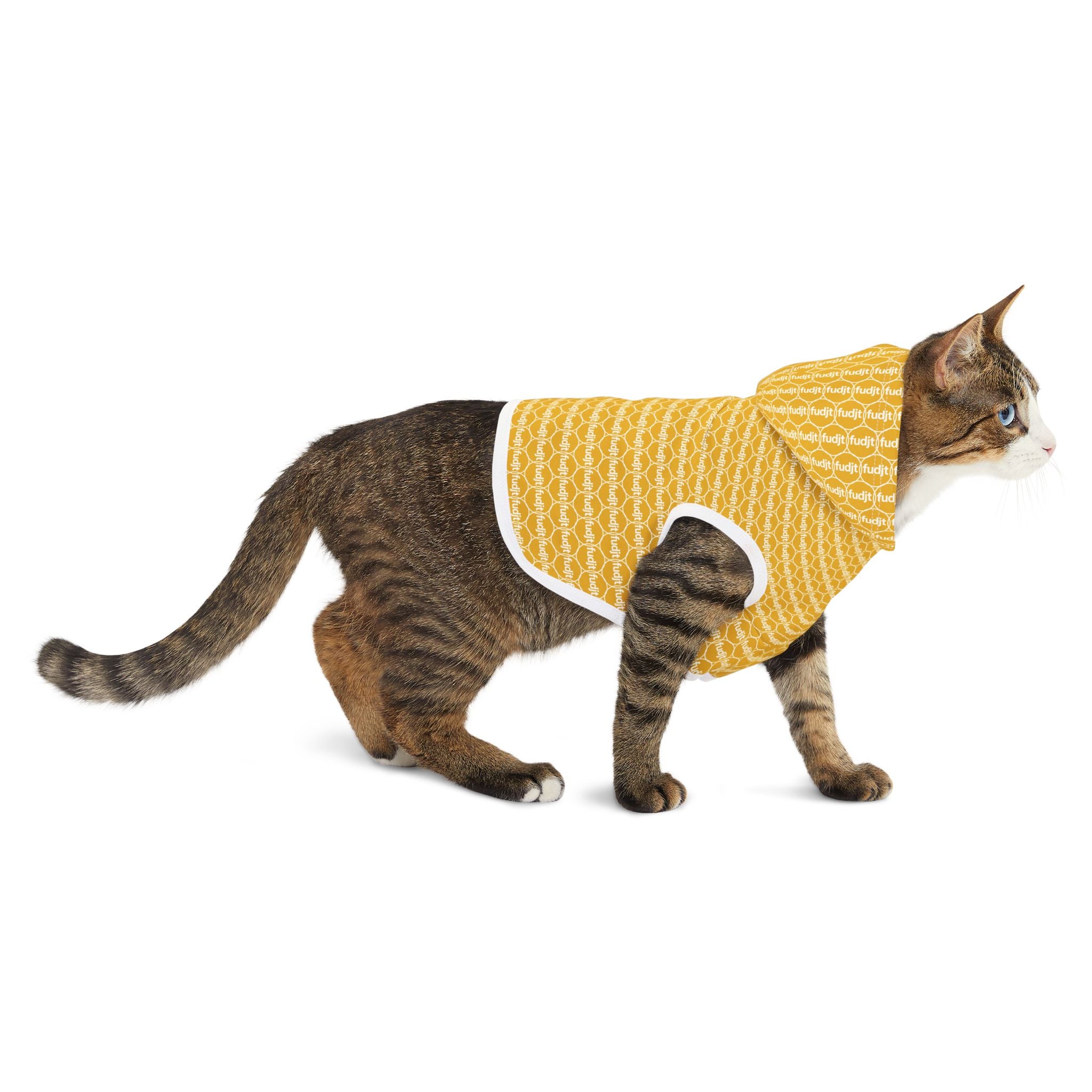 Yellow fudjt Pet Hoodie | Unbroken Chain 1.25 | 7 Sizes
