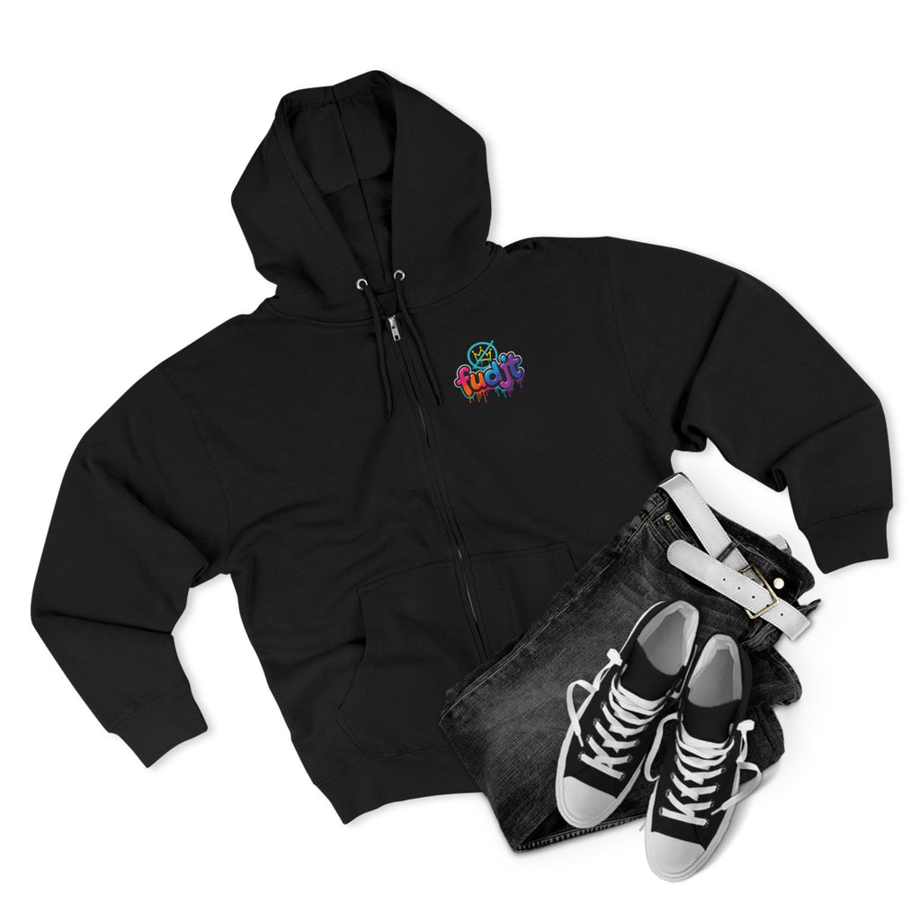 fudjt No Kings Clown Town Zip Hoodie | BOLD Backside | 5 Colors