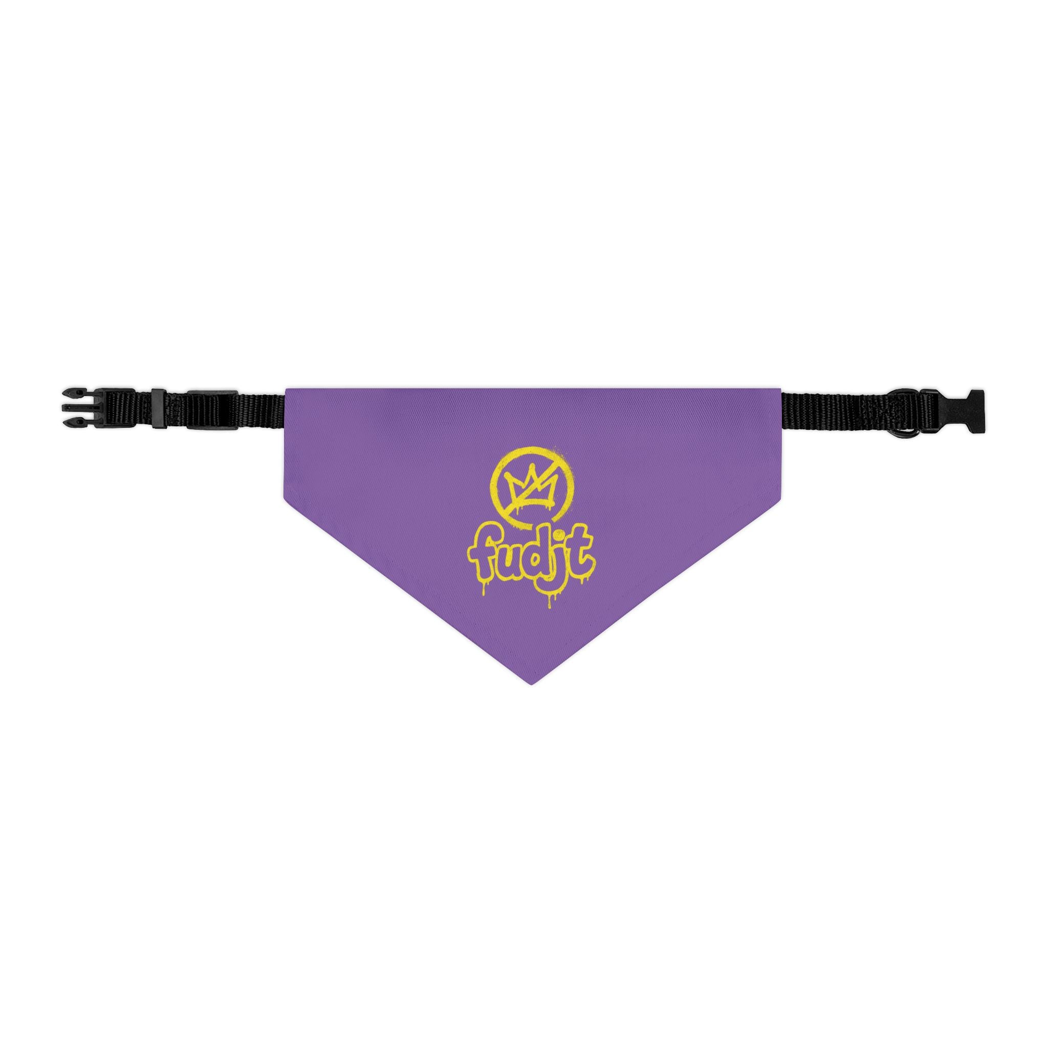 Light Purple Golden fudjt No Kings Bandana Collar for Dogs, Cats & More | 4 Sizes