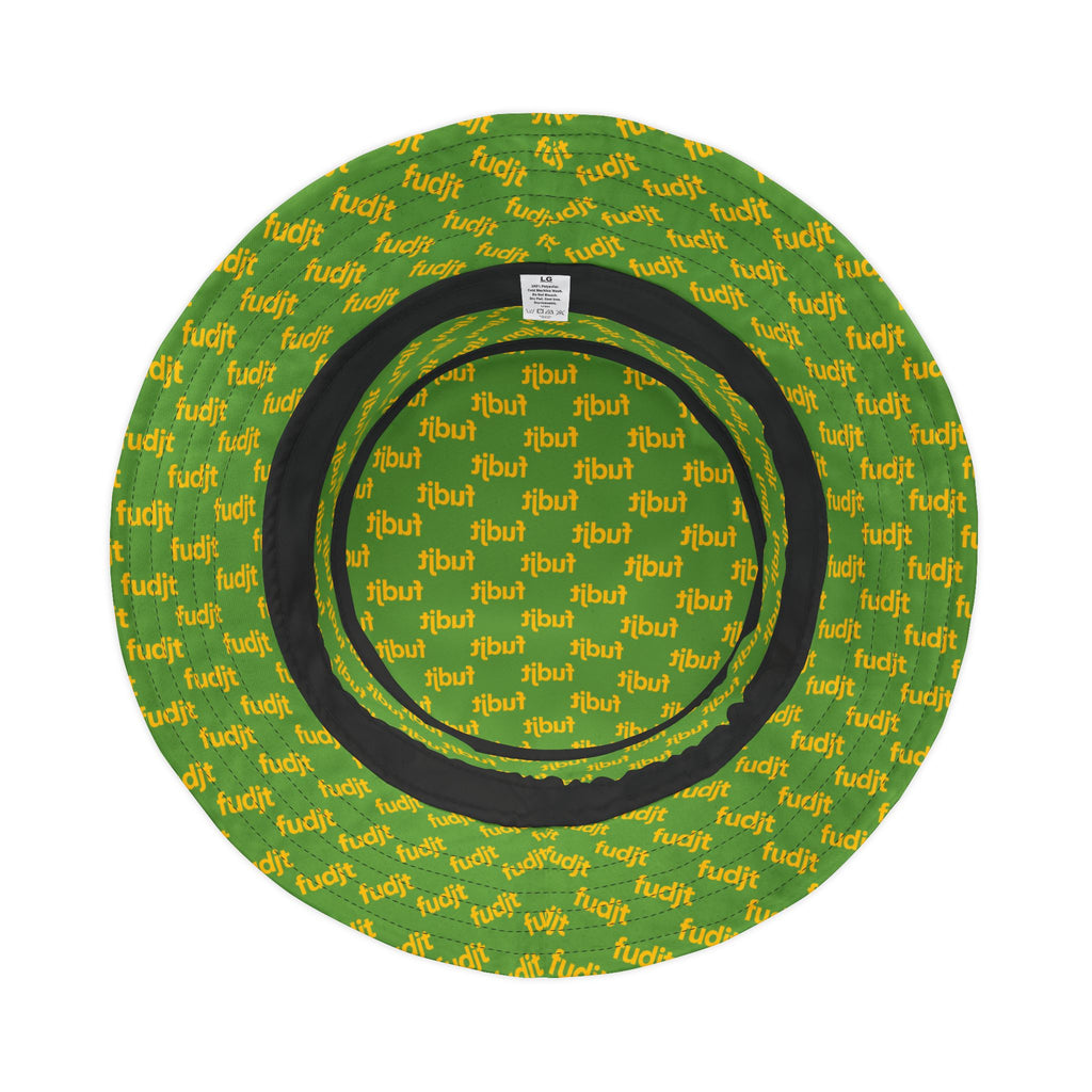 Trendy Yellow fudjt All Over on Light Green Bucket