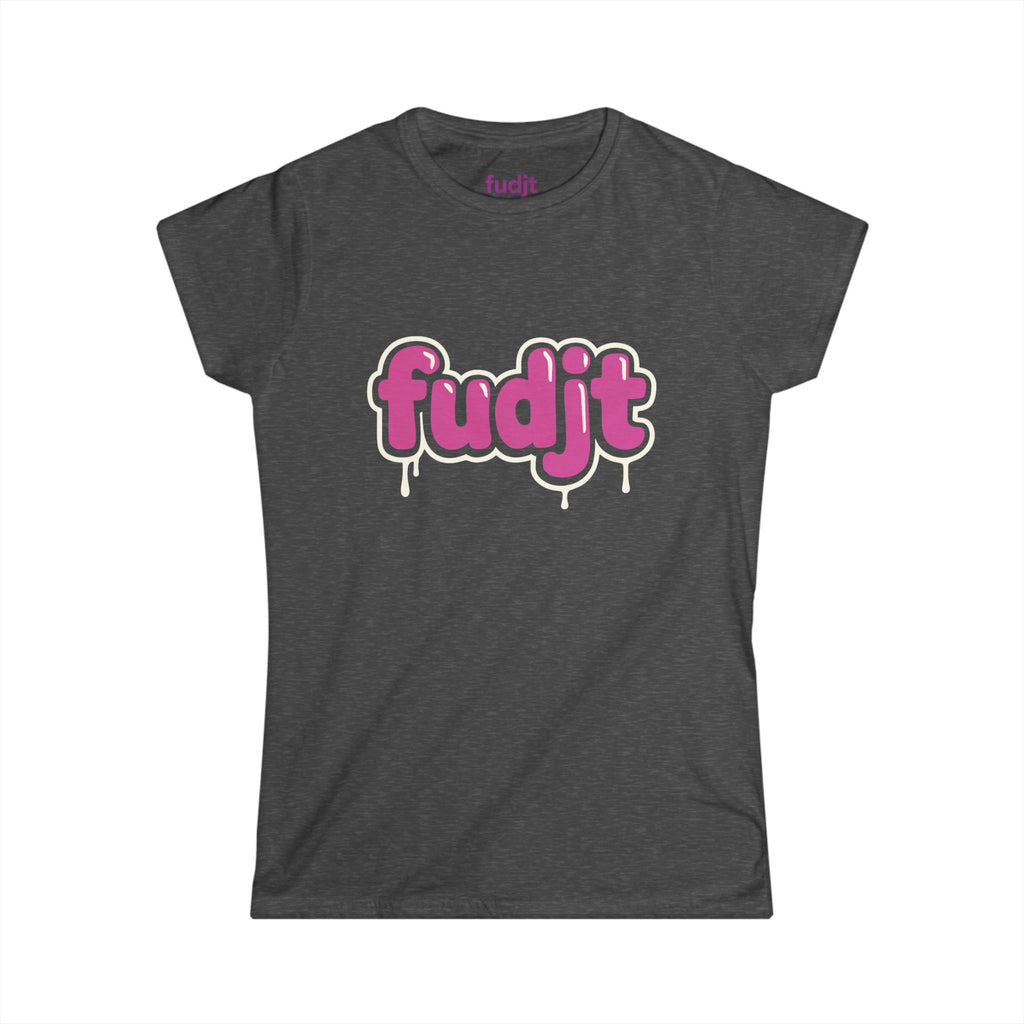 Women's fudjt Pink Drip Comfy Stylie Tee | 12 Colors