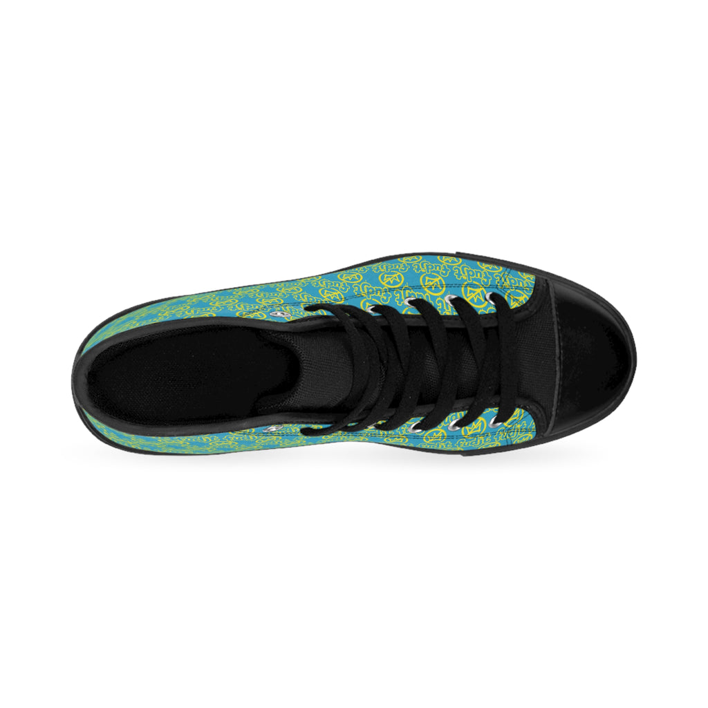Turquoise Golden fudjt No Kings Street Style Sneakers | Women & Girls 1 High Top