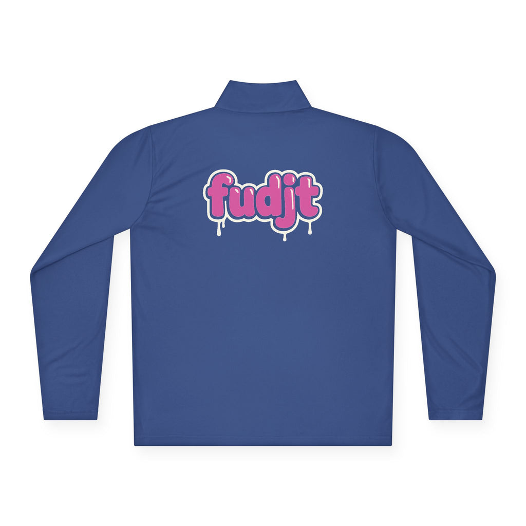 Quarter-Zip Performance Pullover | Pink Drip fudjt | Bold Backside | 7 Colors