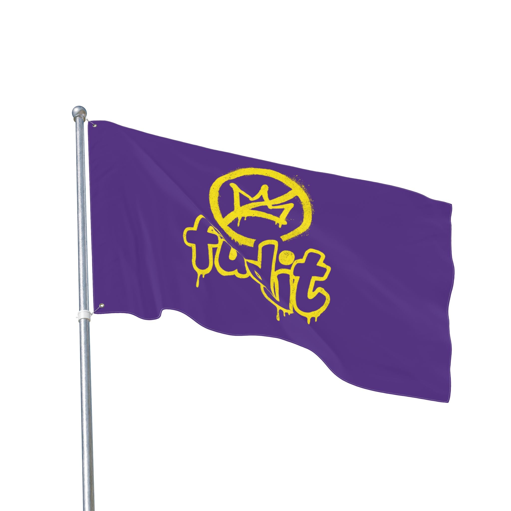 Golden fudjt No Kings Purple Flag | 3 Sizes