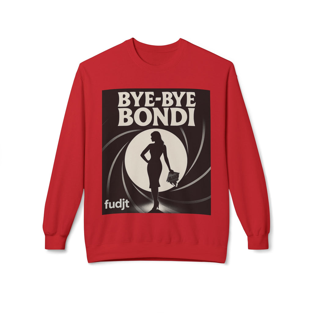 BYE-BYE BONDI | Black Smoke Screen Retro Fudjt Crewneck Sweatshirt | 14 Colors