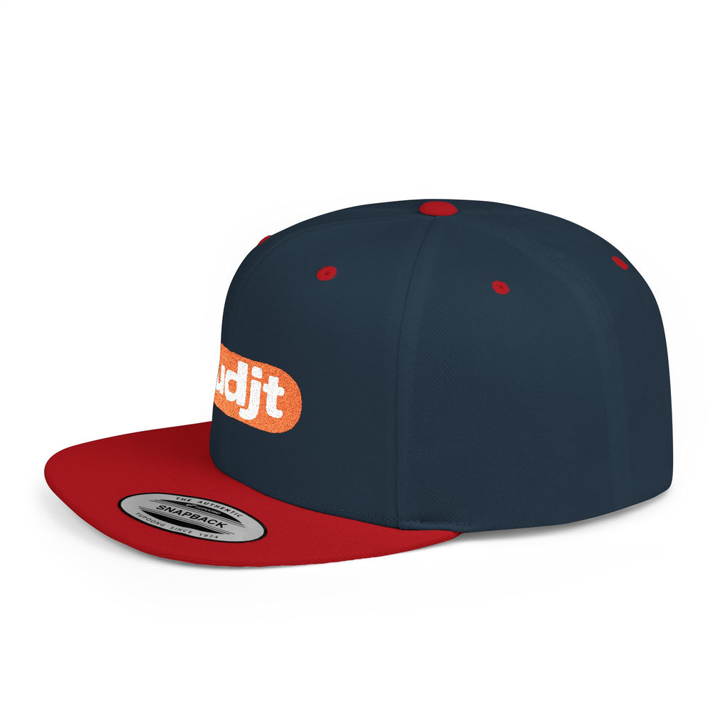 fudjt Flat Bill Snapback Hat | Anti-Supremacy Red Badge Embroidery | 14 Colors
