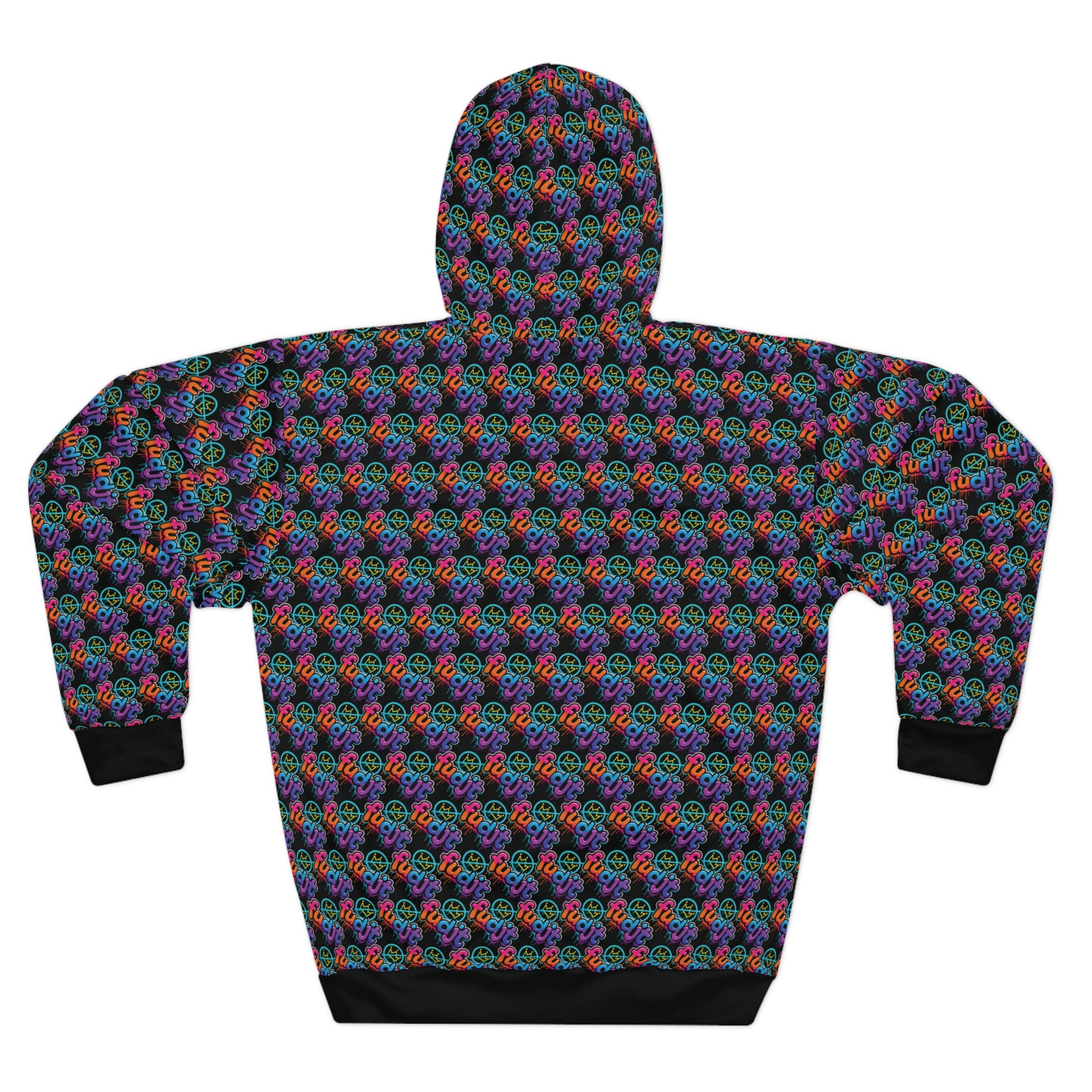 fudjt No Kings Clown Town Hoodie | All Over Black Stagger Lee 2.5-45