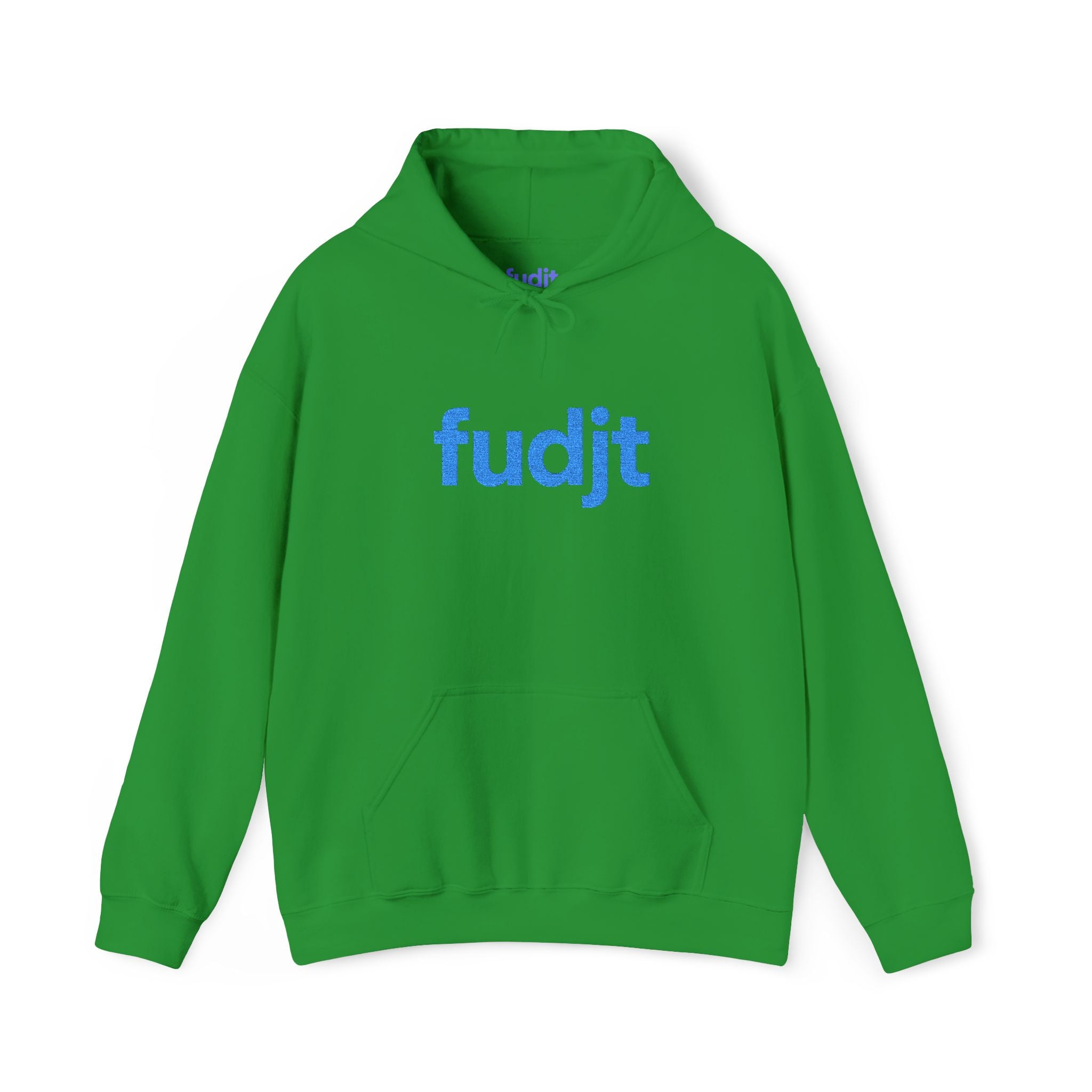 Light Blue fudjt Embroidered Heavy Blend Hooded Sweatshirt | 15 Colors | Stand For Something