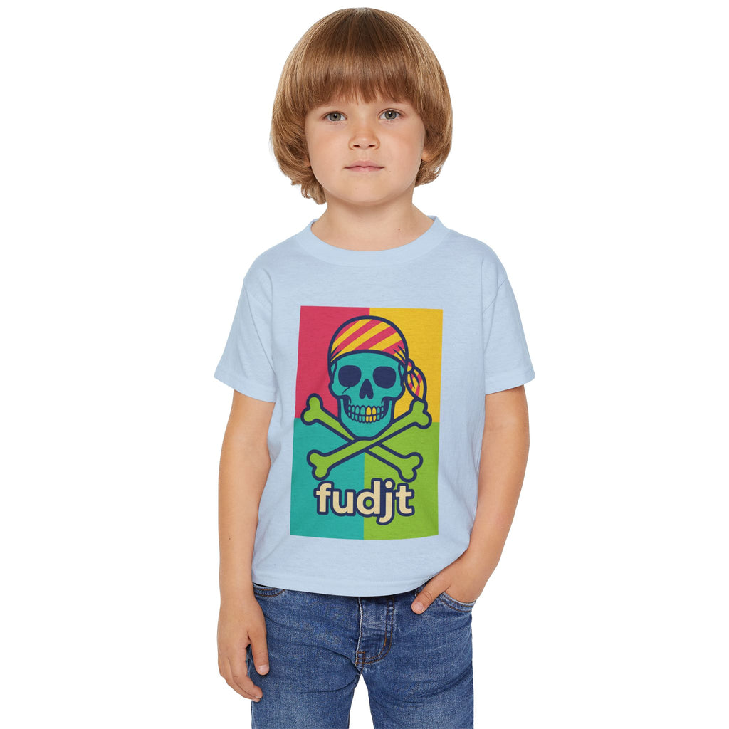 fudjt Toddler Tee with "Booty" Skull and Crossbones Design | 6 Colors
