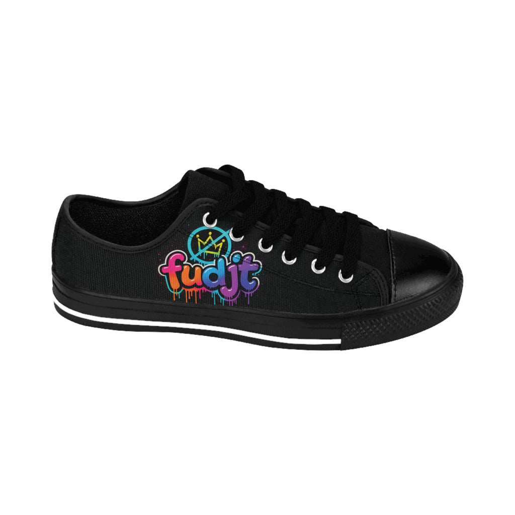 fudjt No Kings Clown Town Street Style Sneakers | Women & Girls Black Low Top