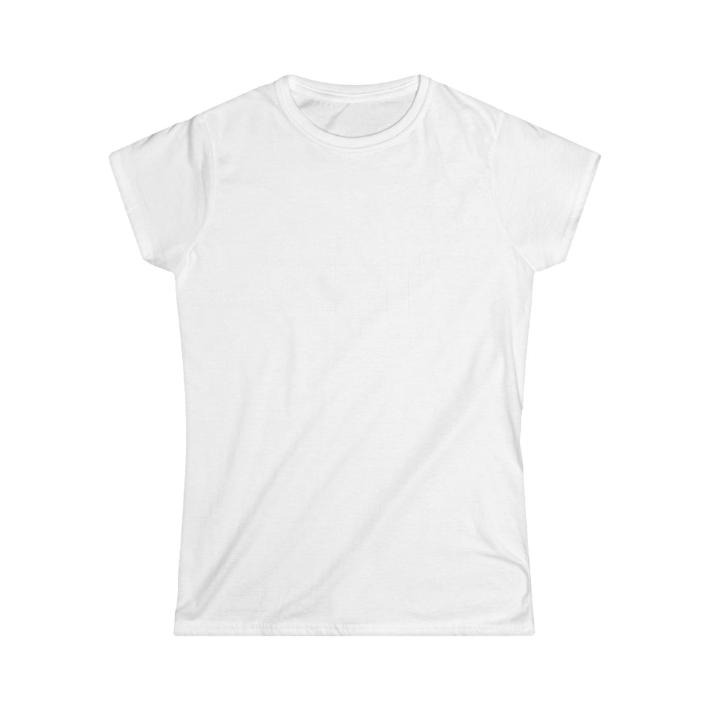Women's White fudjt logo Comfy Stylie Tee | 12 Colors