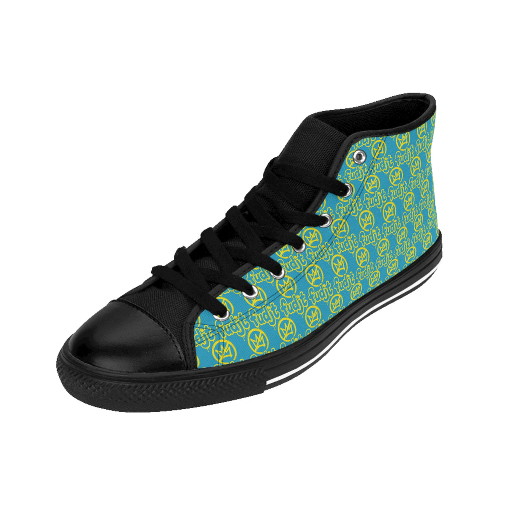 Turquoise Golden fudjt No Kings Street Style Sneakers | Men & Boys 1 High Top