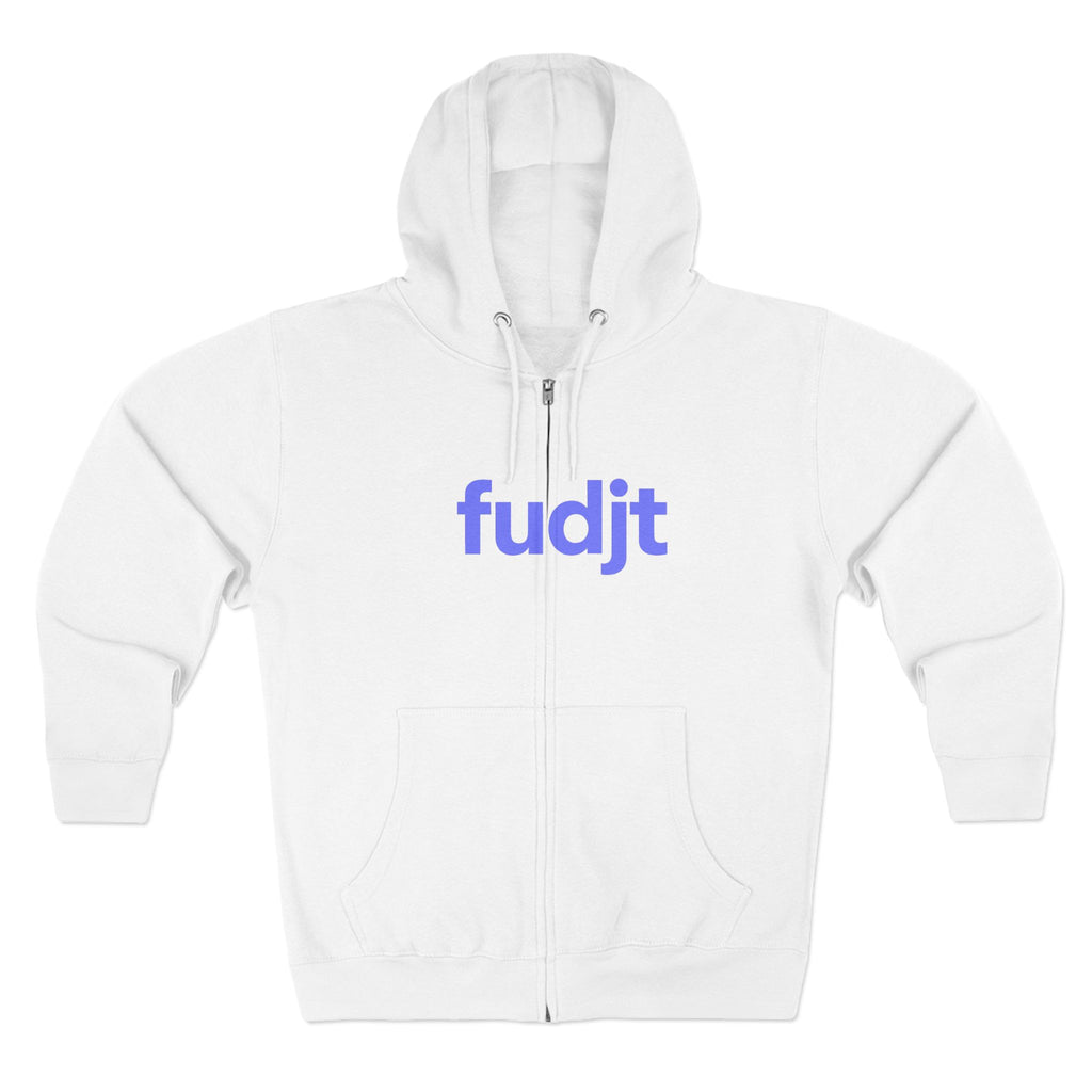 Zip Hoodie with Light Blue fudjt Design | Cozy Everyday Comfort | 8 Colors
