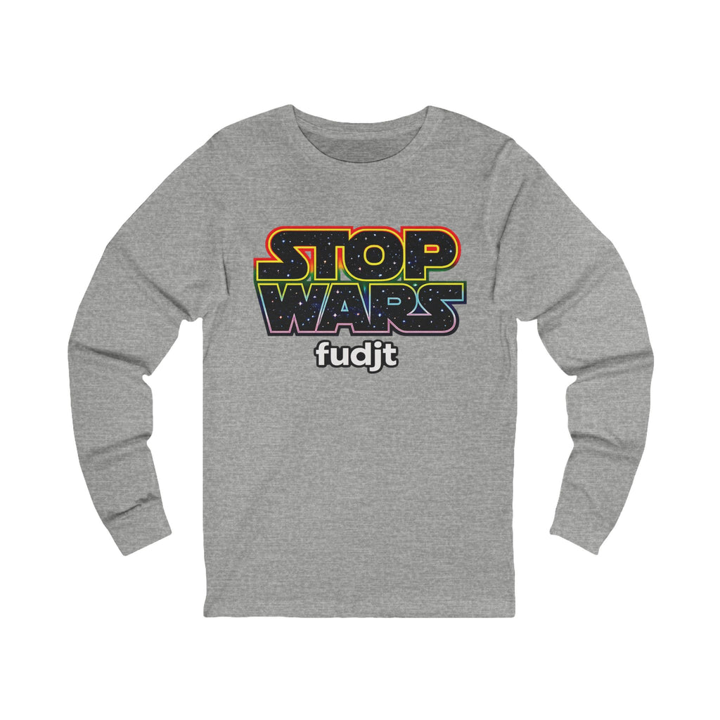 fudjt Stop Wars Long Sleeve Tee | White fudjt | 13 Colors
