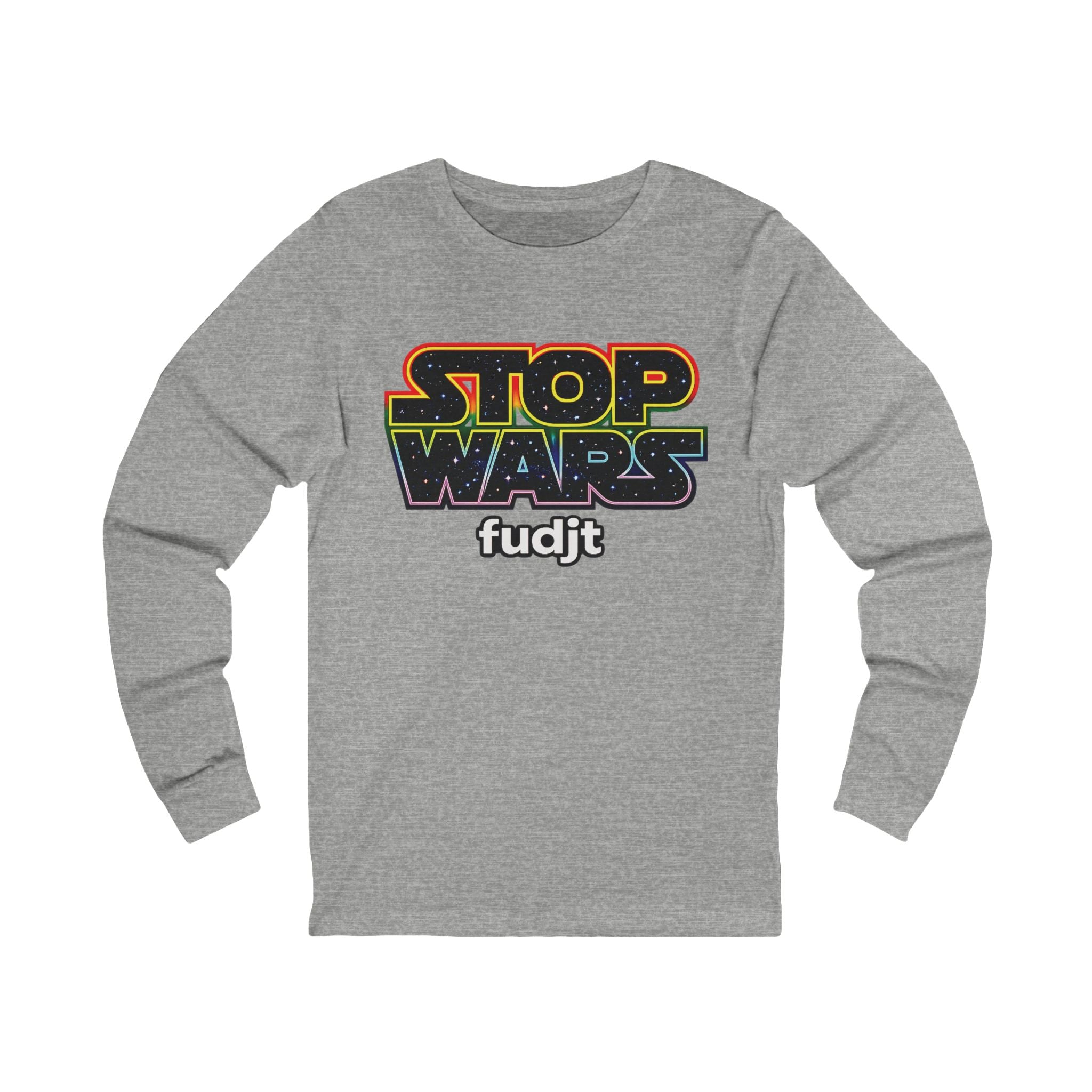 fudjt Stop Wars Long Sleeve Tee | White fudjt | 13 Colors