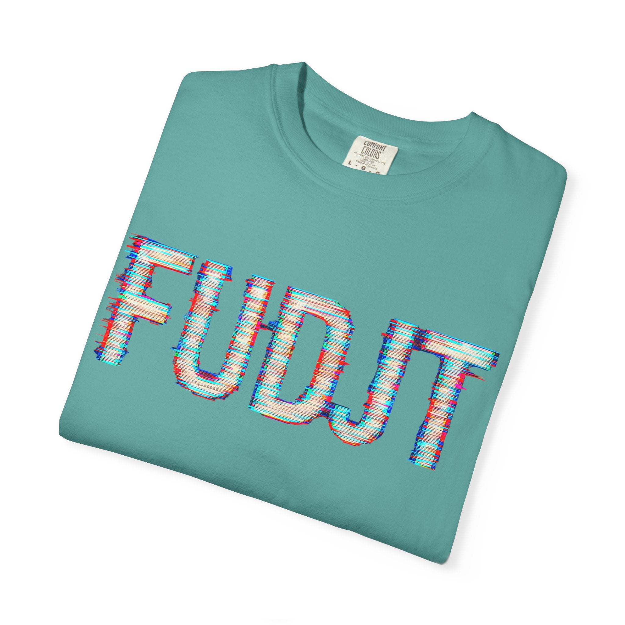FUDJT Glitch Front & No Crown Back Premium Heavyweight Tee | 15 Colors
