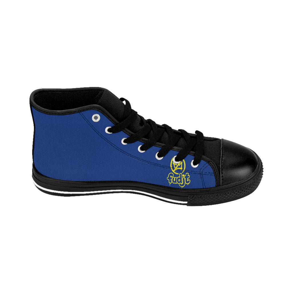 Dark Blue Golden fudjt No Kings Street Style Sneakers | Women & Girls 3.75 High Top