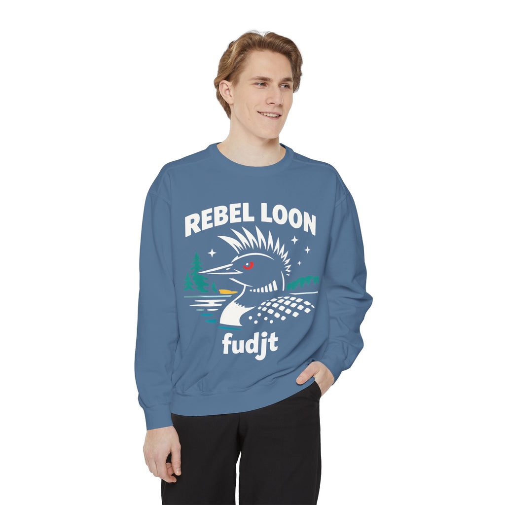 Rebel Loon fudjt Retro Wildlife Crewneck, Bold Pink Drip Backside | 14 Colors