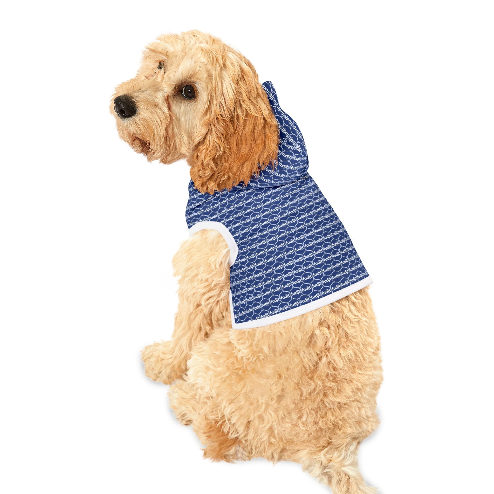 Dark Blue fudjt Pet Hoodie | Unbroken Chain 1.25 | 7 Sizes