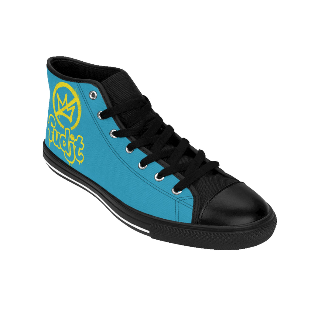 Turquoise Golden fudjt No Kings Street Style Sneakers | Women & Girls 3.75 High Top