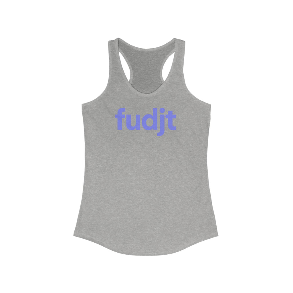 Light Blue fudjt logo Women's Racerback Tank, Perfect Relaxed Fit | 5 Colors