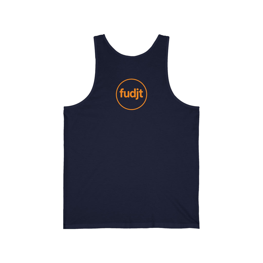 Orange fudjt Circle Jersey Tank | Front & Back Graphic | 4 Colors