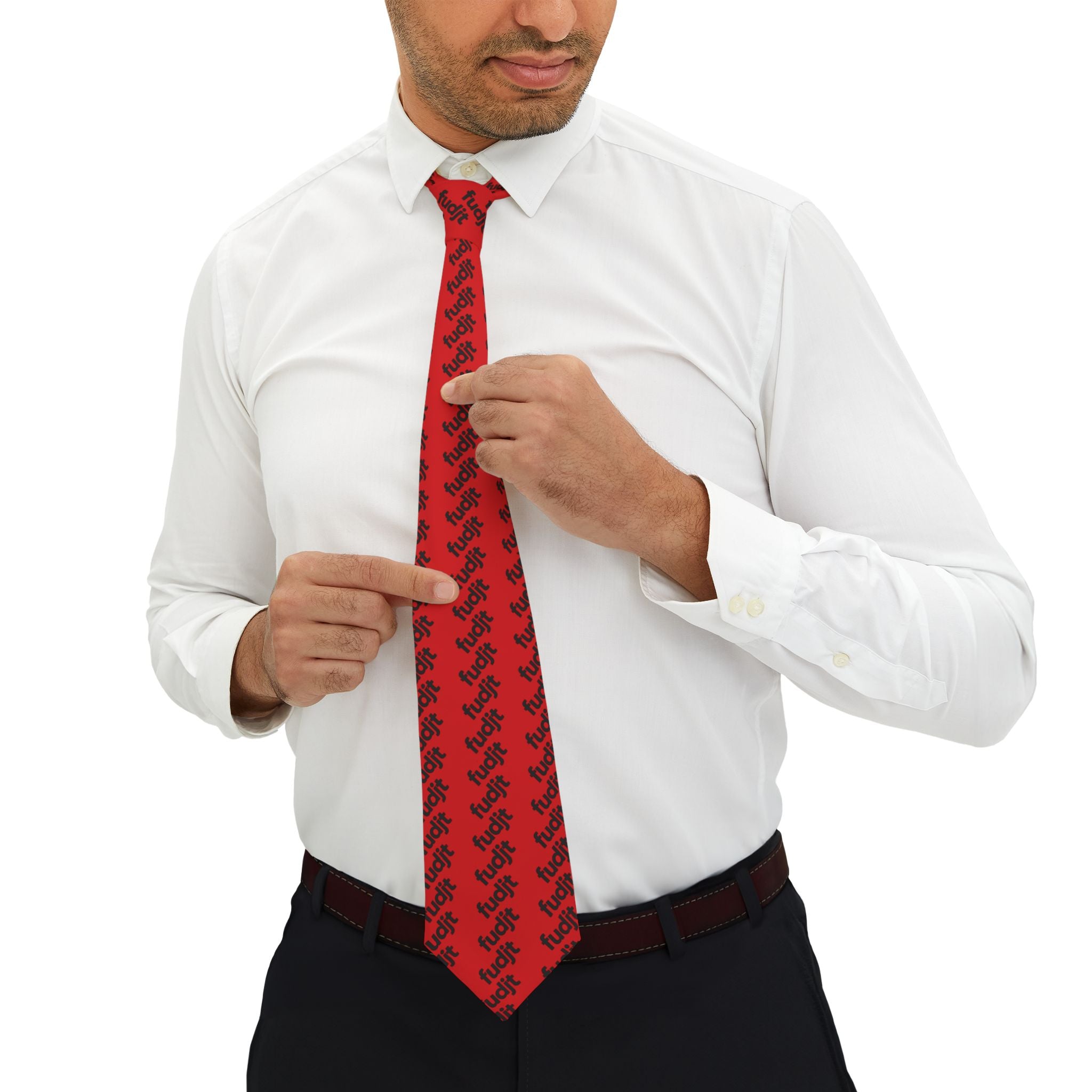 Red Black fudjt 45-50 Fine Necktie