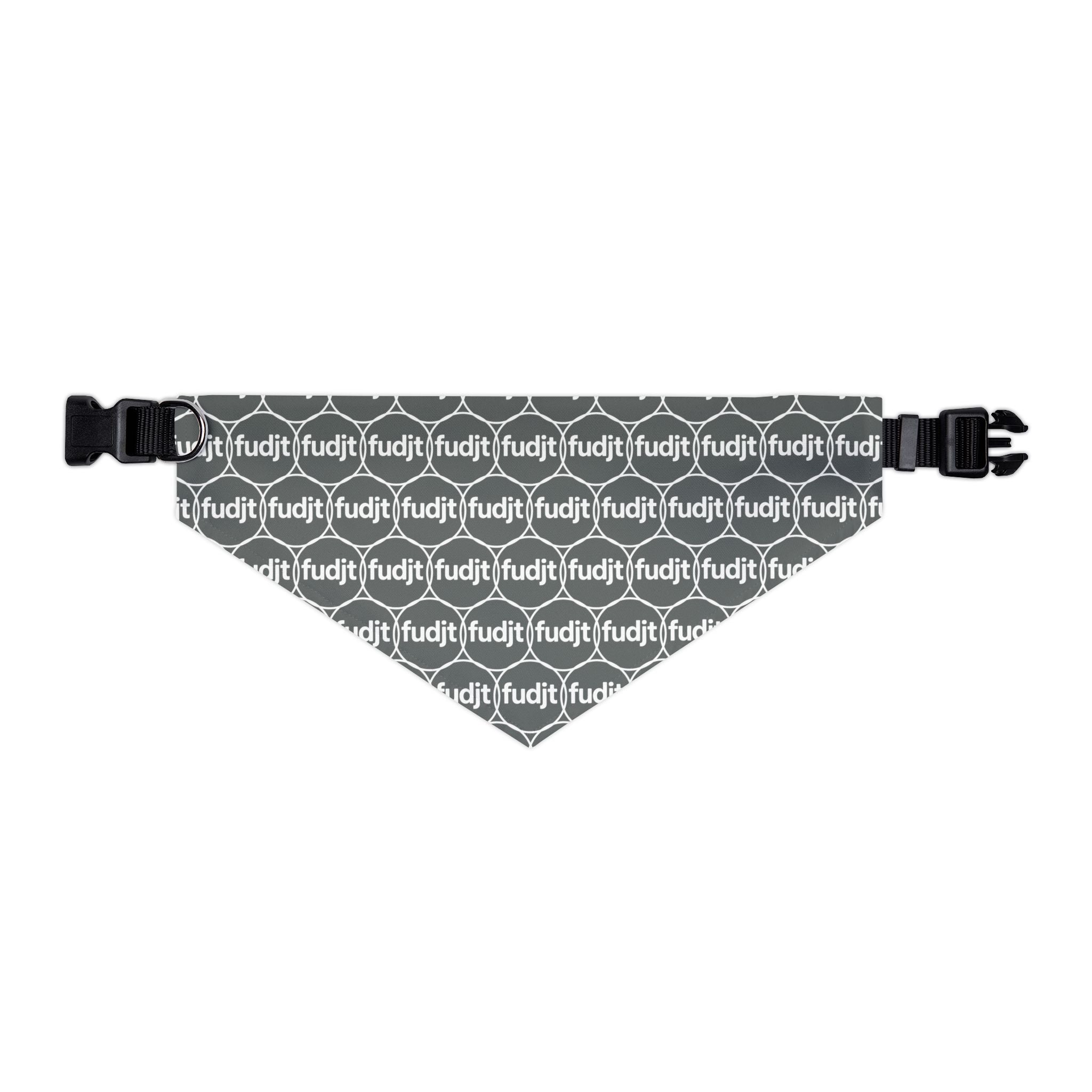 Dark Gray fudjt Unbroken Chain 1.25  Bandana Collar for Dogs, Cats & More | 4 Sizes
