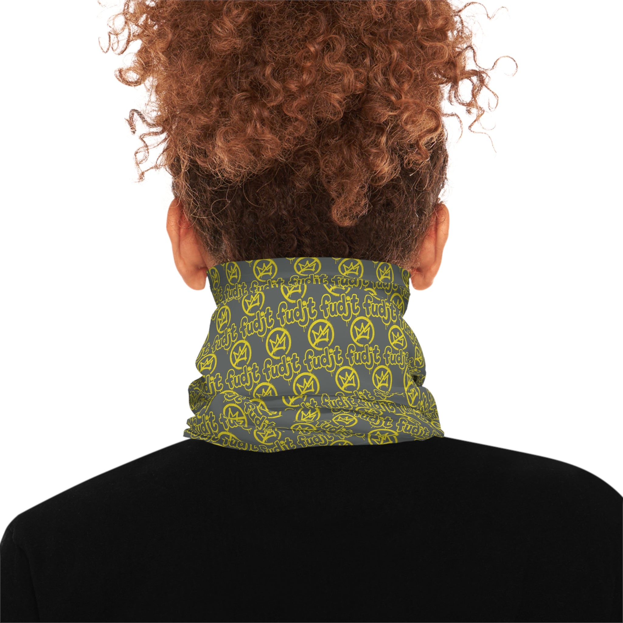 Dark Gray Golden fudjt No Kings 1.25 Neck Gaiter