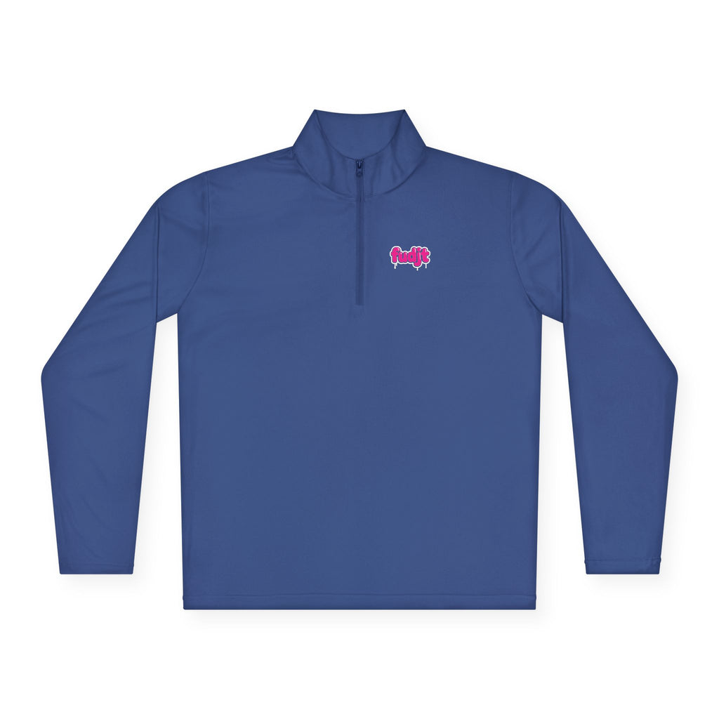 Quarter-Zip Performance Pullover | Pink Drip fudjt | Bold Backside | 7 Colors