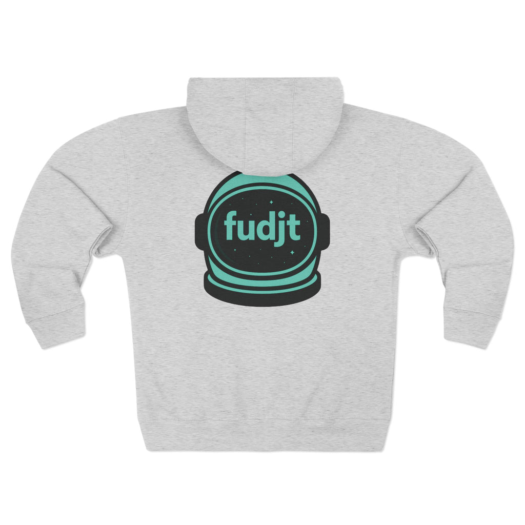 Zip Hoodie with Green Space fudjt | Front & Back Graphic | 9 Colors