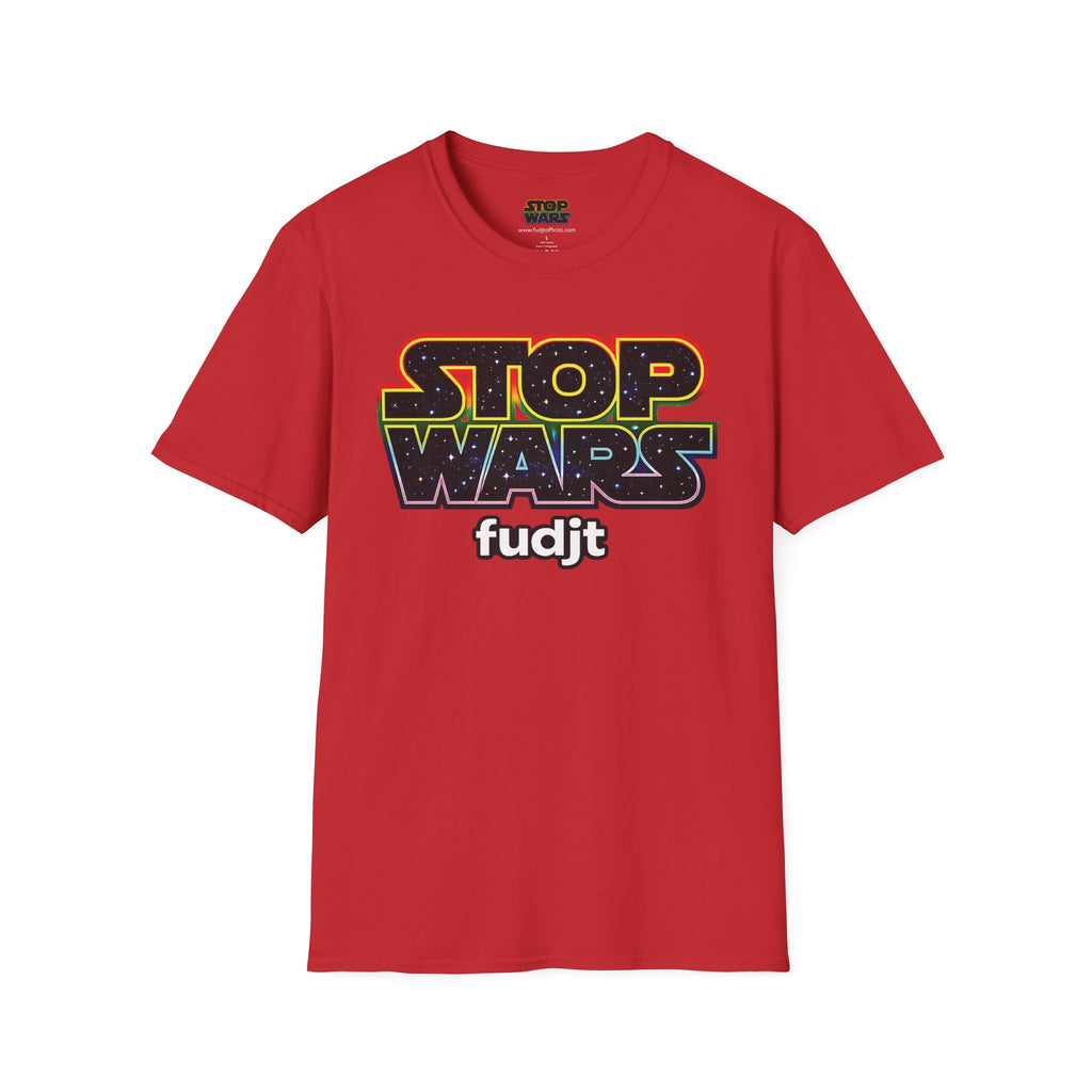 fudjt STOP WARS Everyday Tee - Retro Protest Graphic, White fudjt | 12 Colors