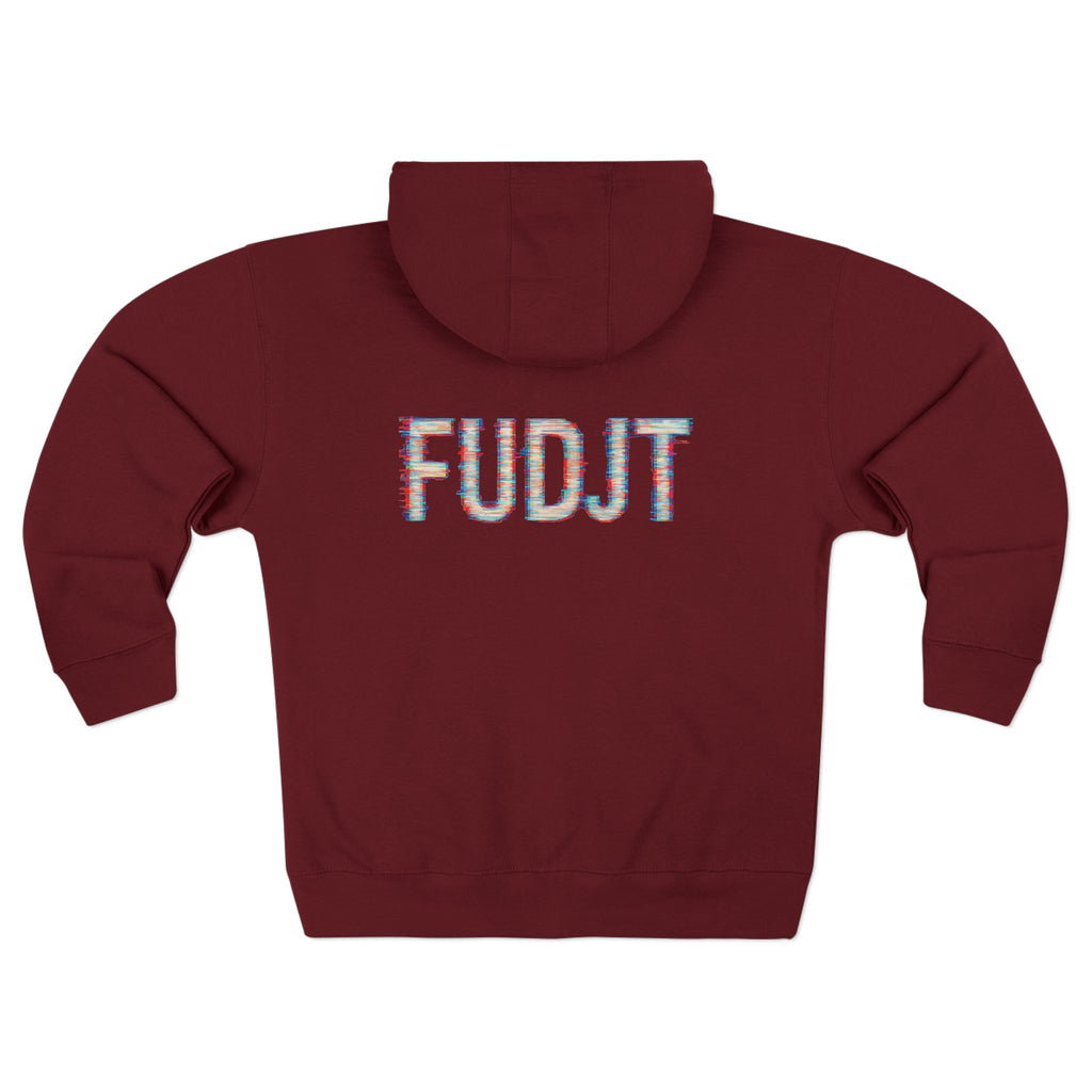 FUDJT Glitch Zip Hoodie | Bold Front & Backside | 7 Colors