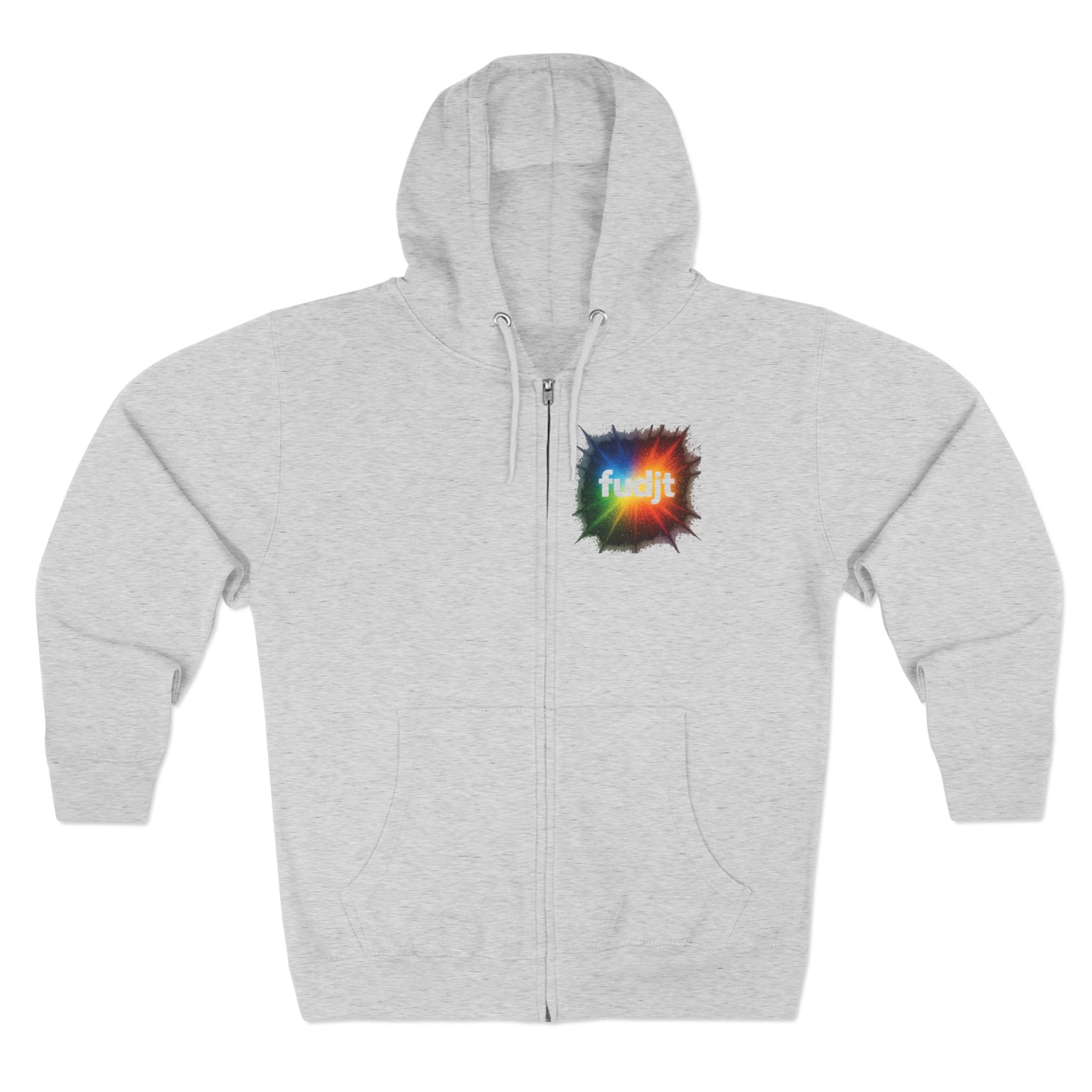 fudjt Burst of Empowerment Zip Hoodie | Front & Back Graphic | 8 Colors