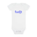 Organic Baby Onesie - Light Blue fudjt design