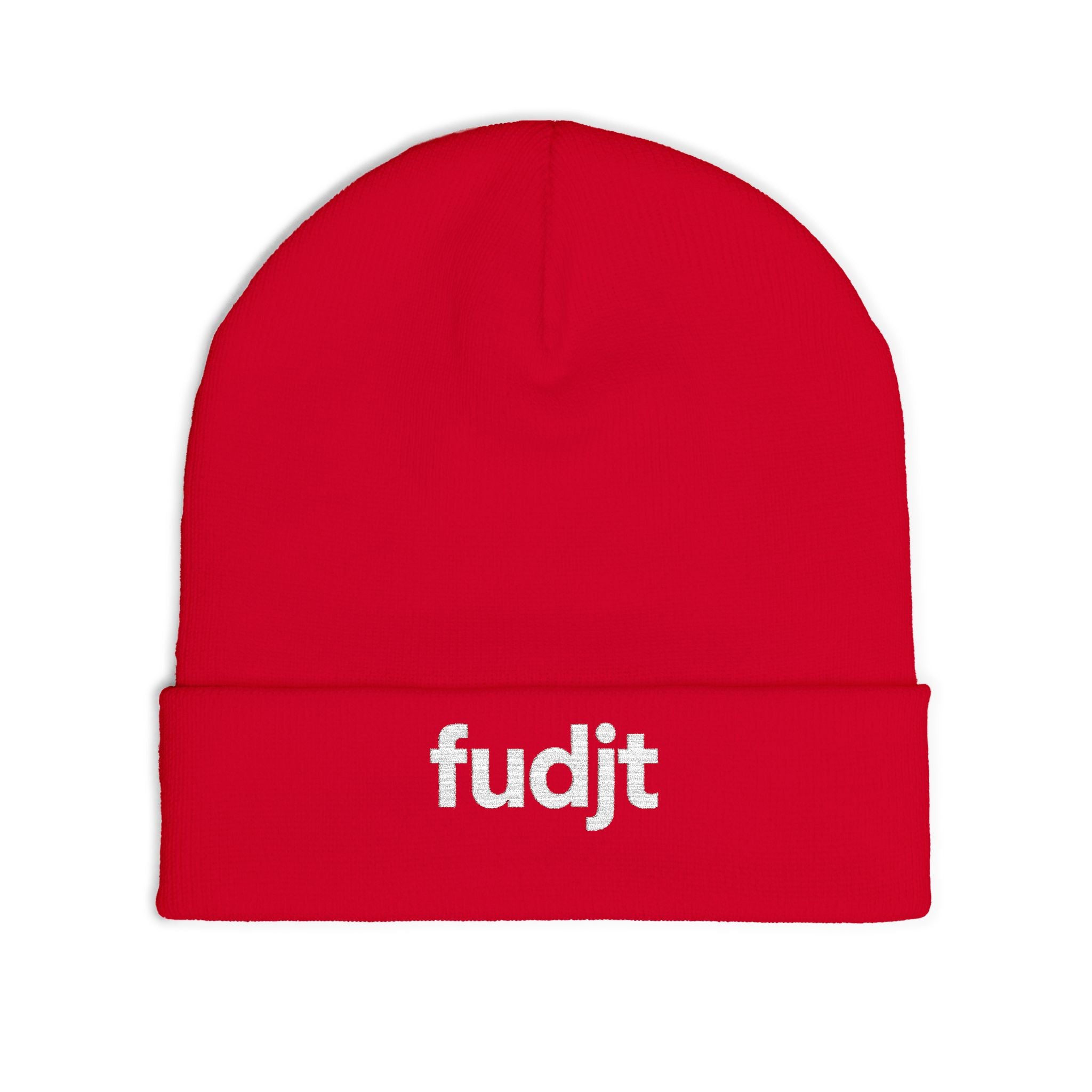 Stylish & Cozy fudjt Knit Beanie | White Embroidery | 5 Colors