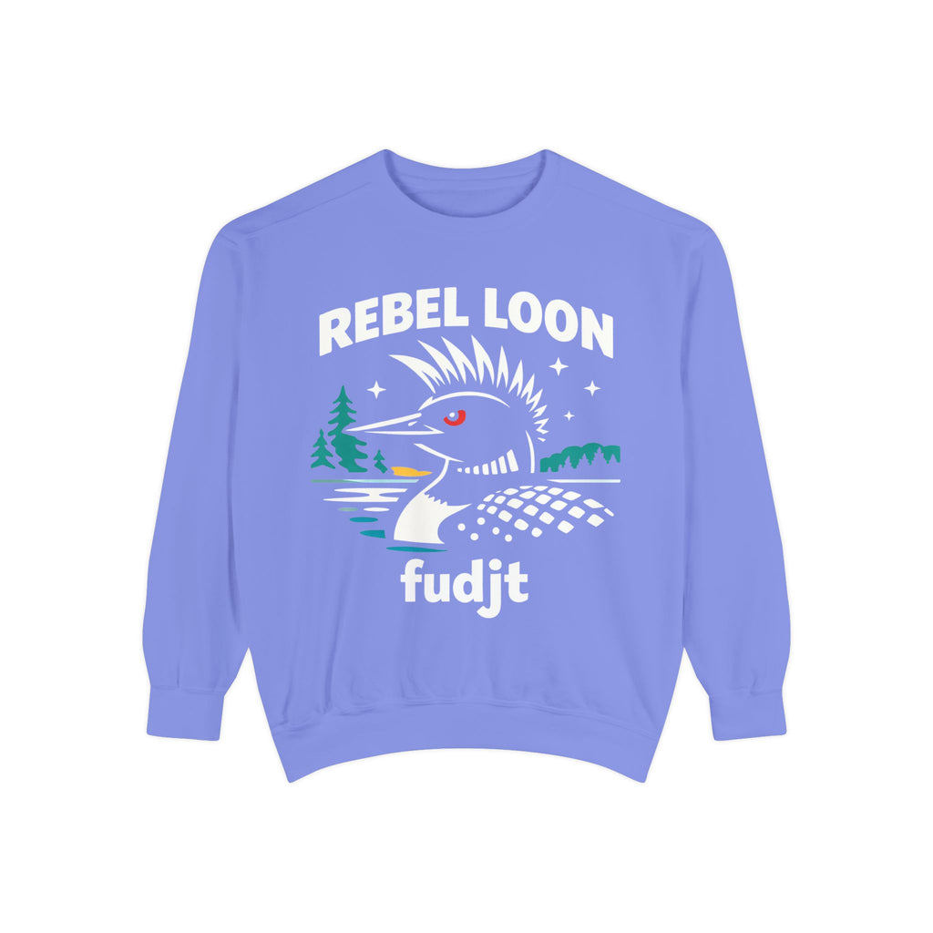 Rebel Loon fudjt Retro Wildlife Crewneck, Bold Pink Drip Backside | 14 Colors