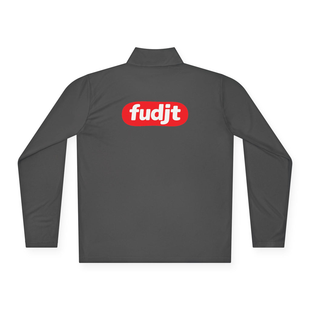 fudjt Anti-Supremacy Red Badge Quarter-Zip Performance Pullover | Bold Backside | 7 Colors