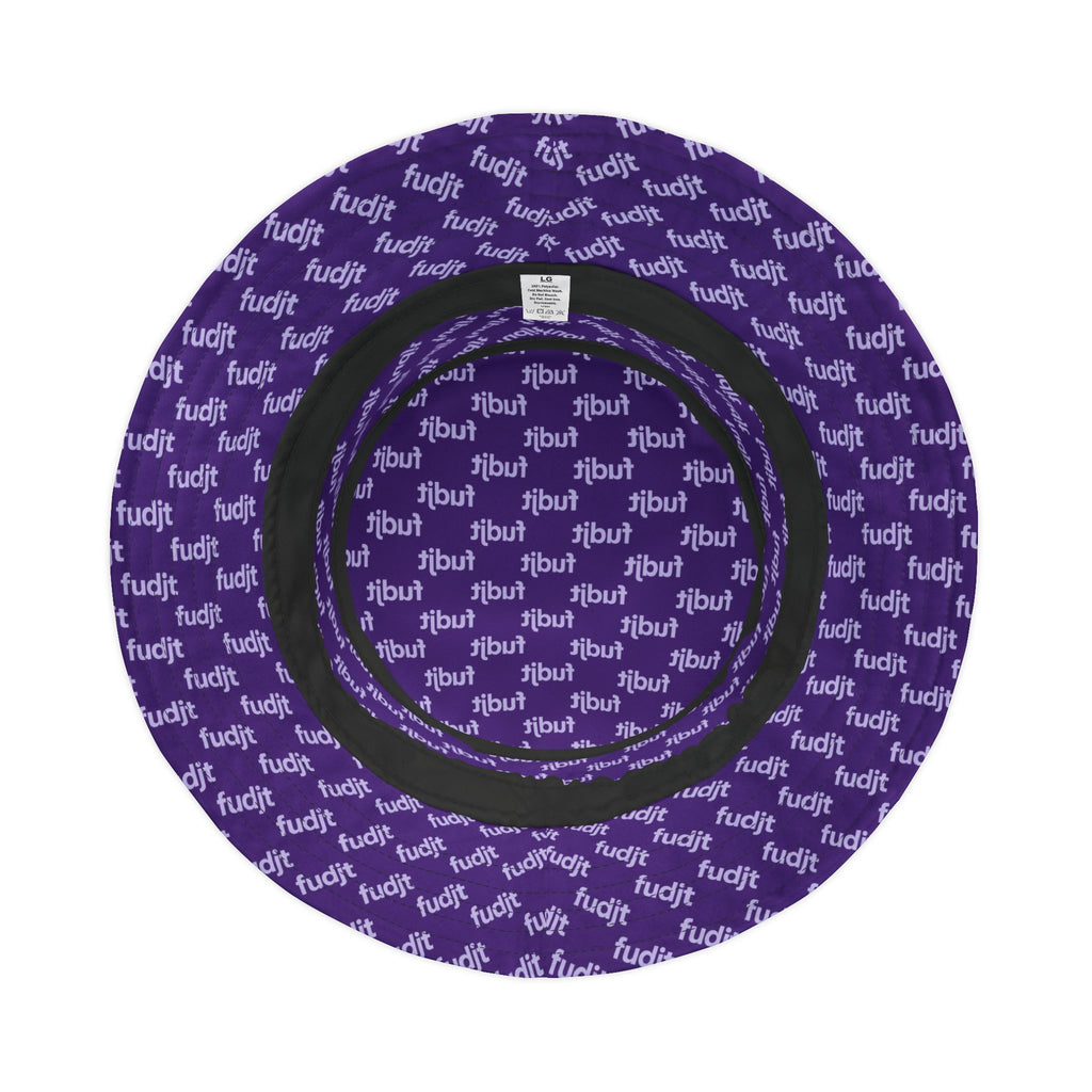 Trendy Lavender fudjt All Over on Purple Bucket Hat